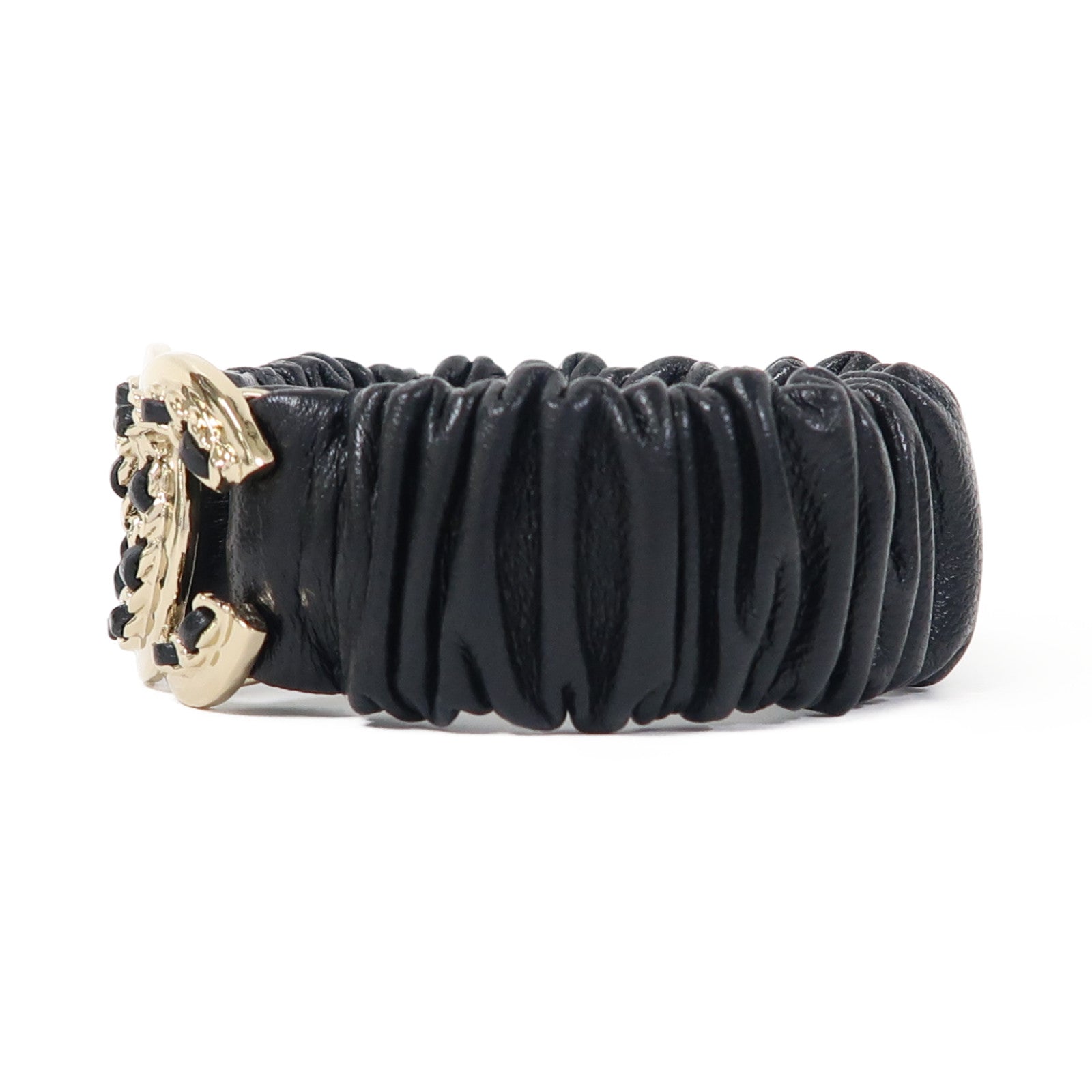 CHANEL 羊皮皮革Bracelet手鐲黑色