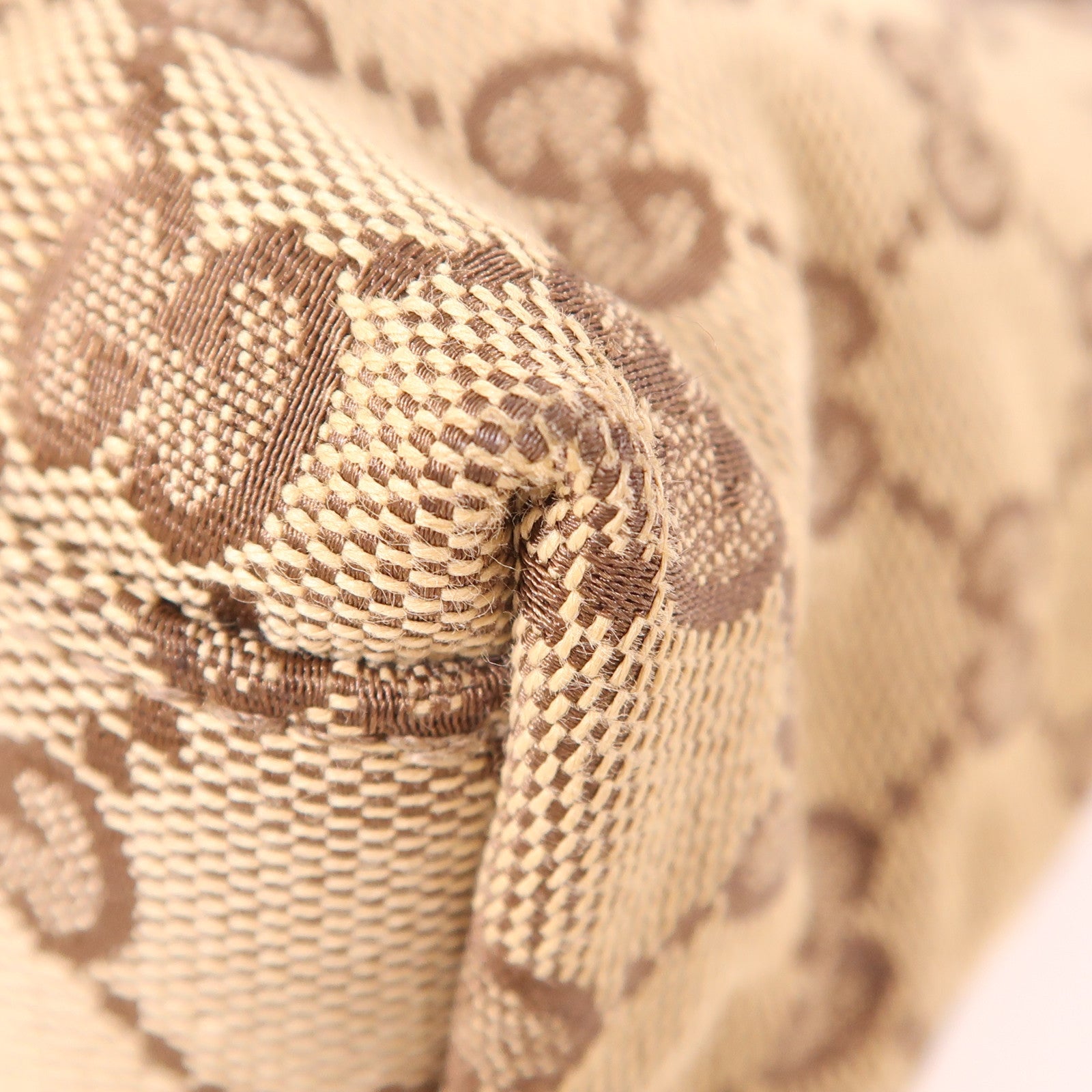 GUCCI GG GHW Shoulder Bag 141599 Canvas Brown