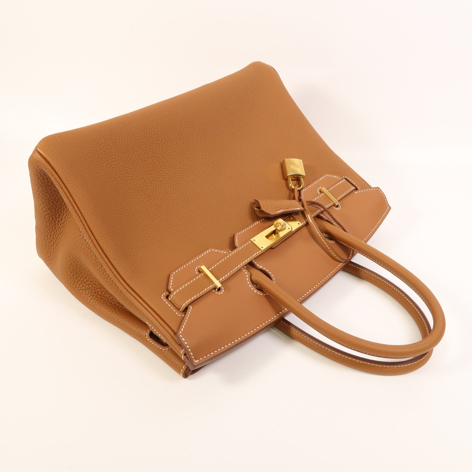 HERMES Togo皮革Birkin 30金扣手挽袋Gold