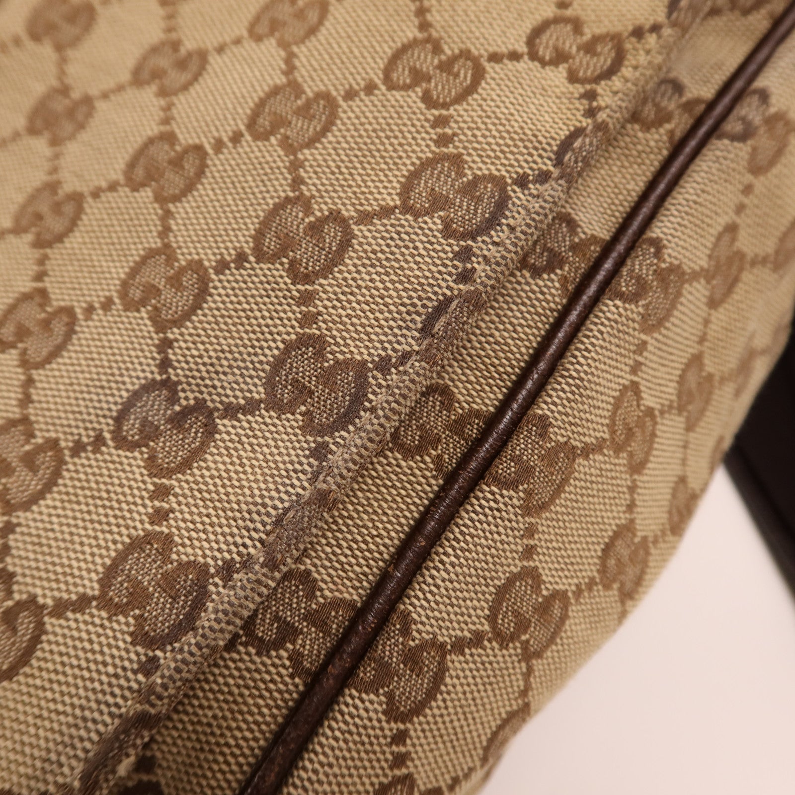 GUCCI 帆布Shoulder Bag銀扣肩背袋