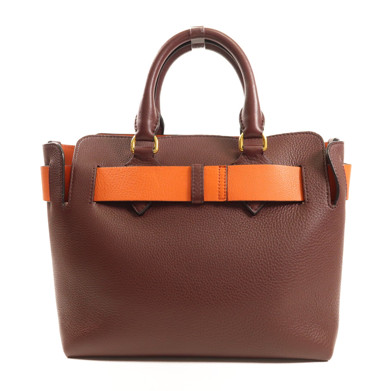 BURBERRY 牛皮皮革2 Way Shoulder金扣手挽肩背兩用袋