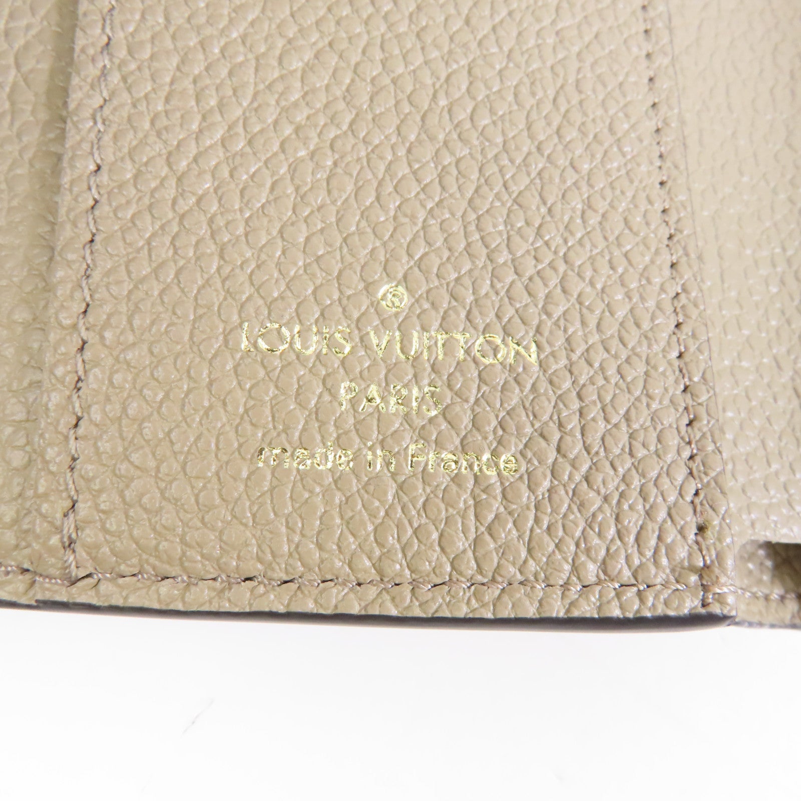 LOUIS VUITTON Monogram Empreinte Zoe Wallet金扣錢包米色