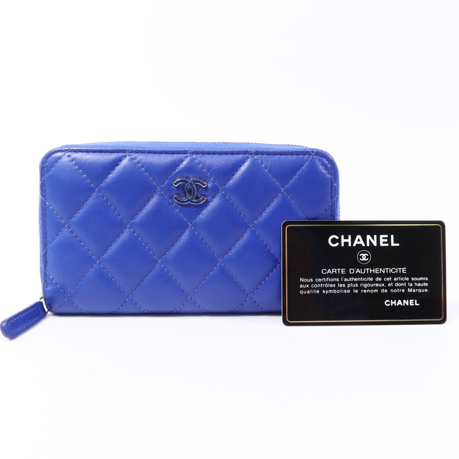 CHANEL 羊皮皮革Zipper Wallet Medium長錢包