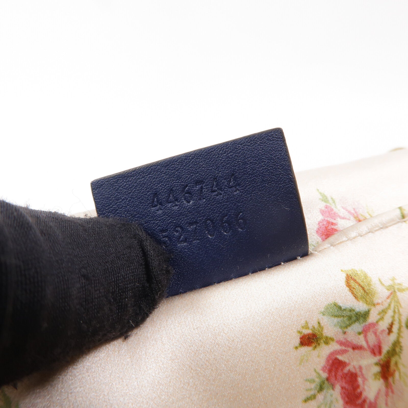 GUCCI 牛仔布GG Marmont鏈帶肩背袋