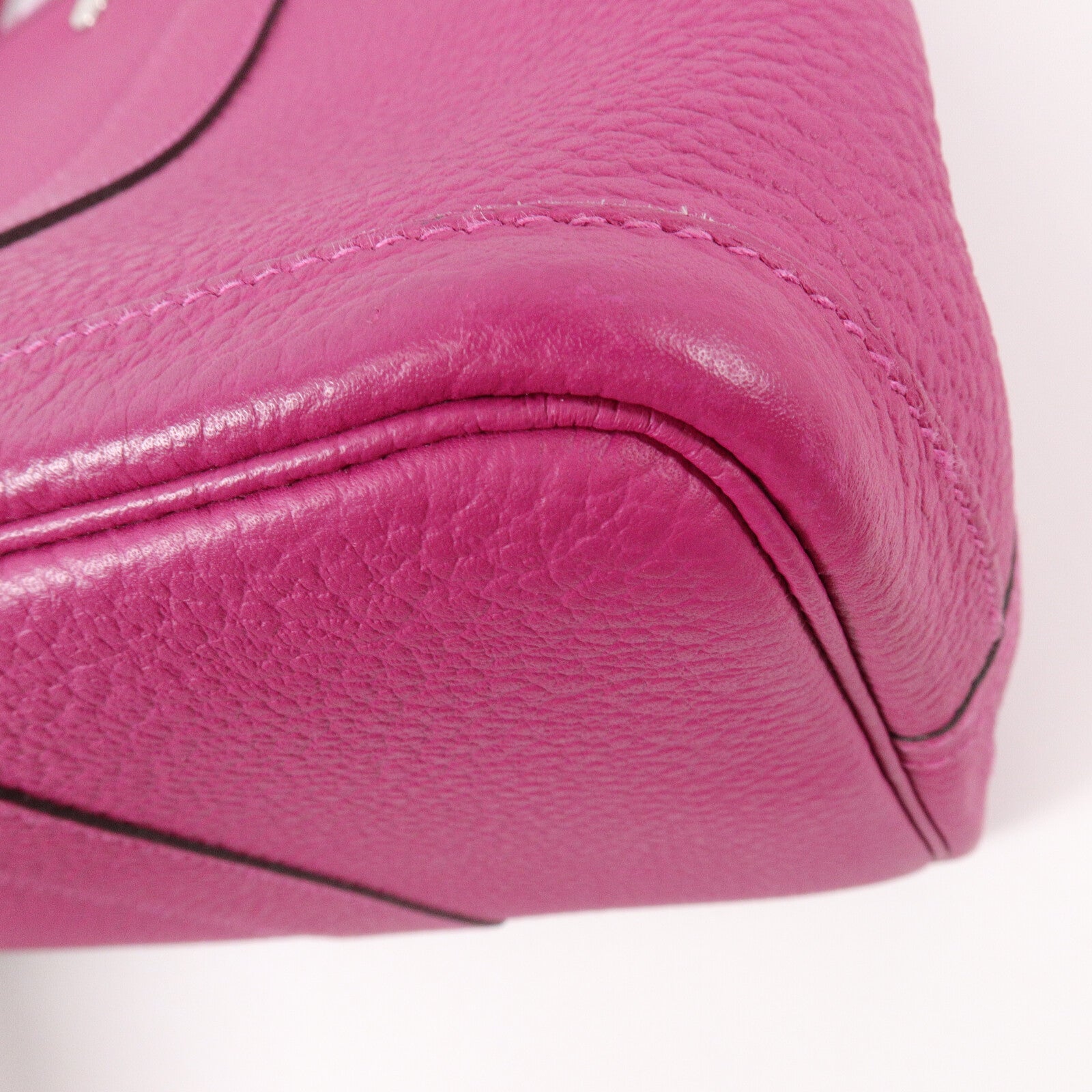 HERMES Country皮革Garden Party PM手挽袋Rose Pourpre