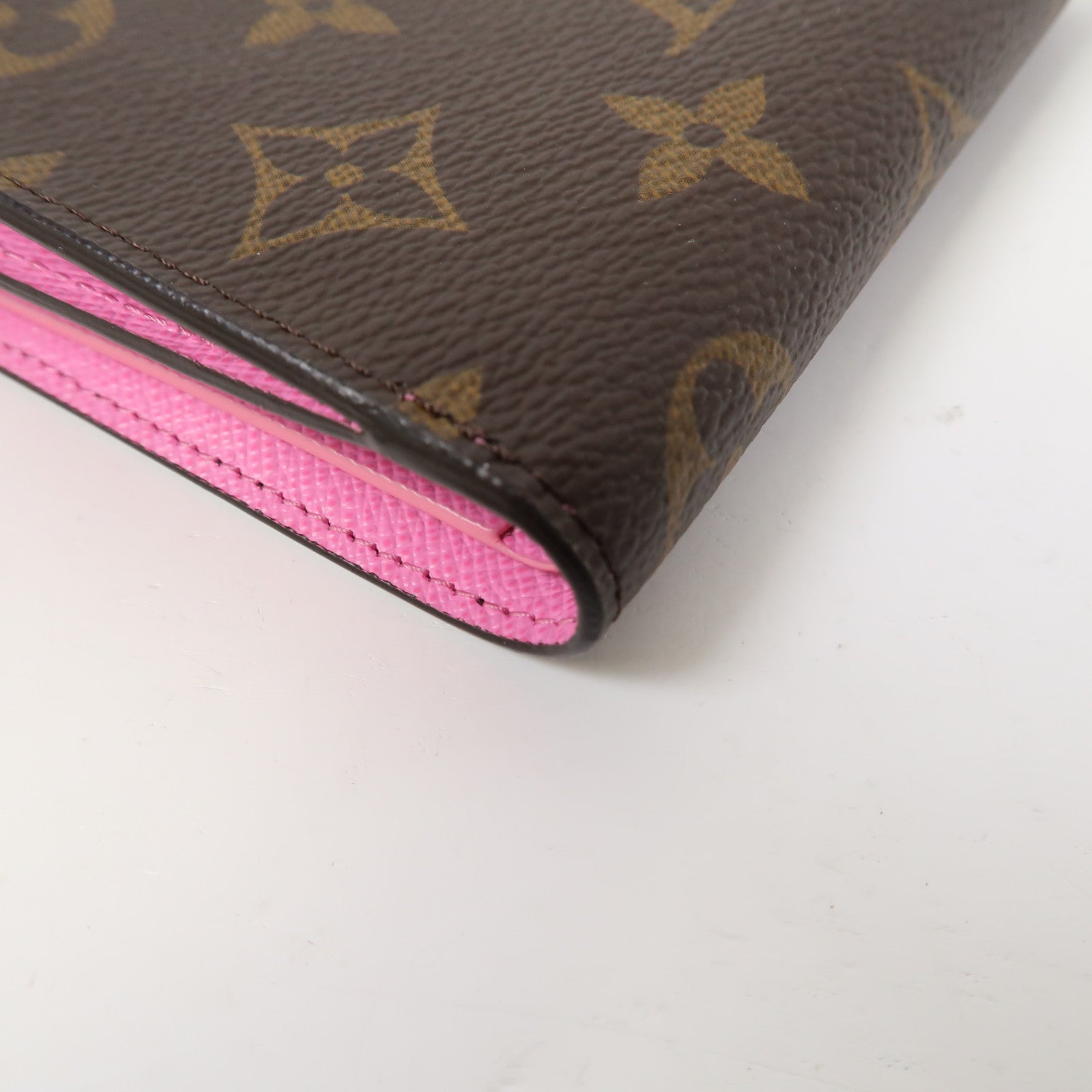 LOUIS VUITTON Monogram Lisa Wallet金扣錢包啡色/粉紅色