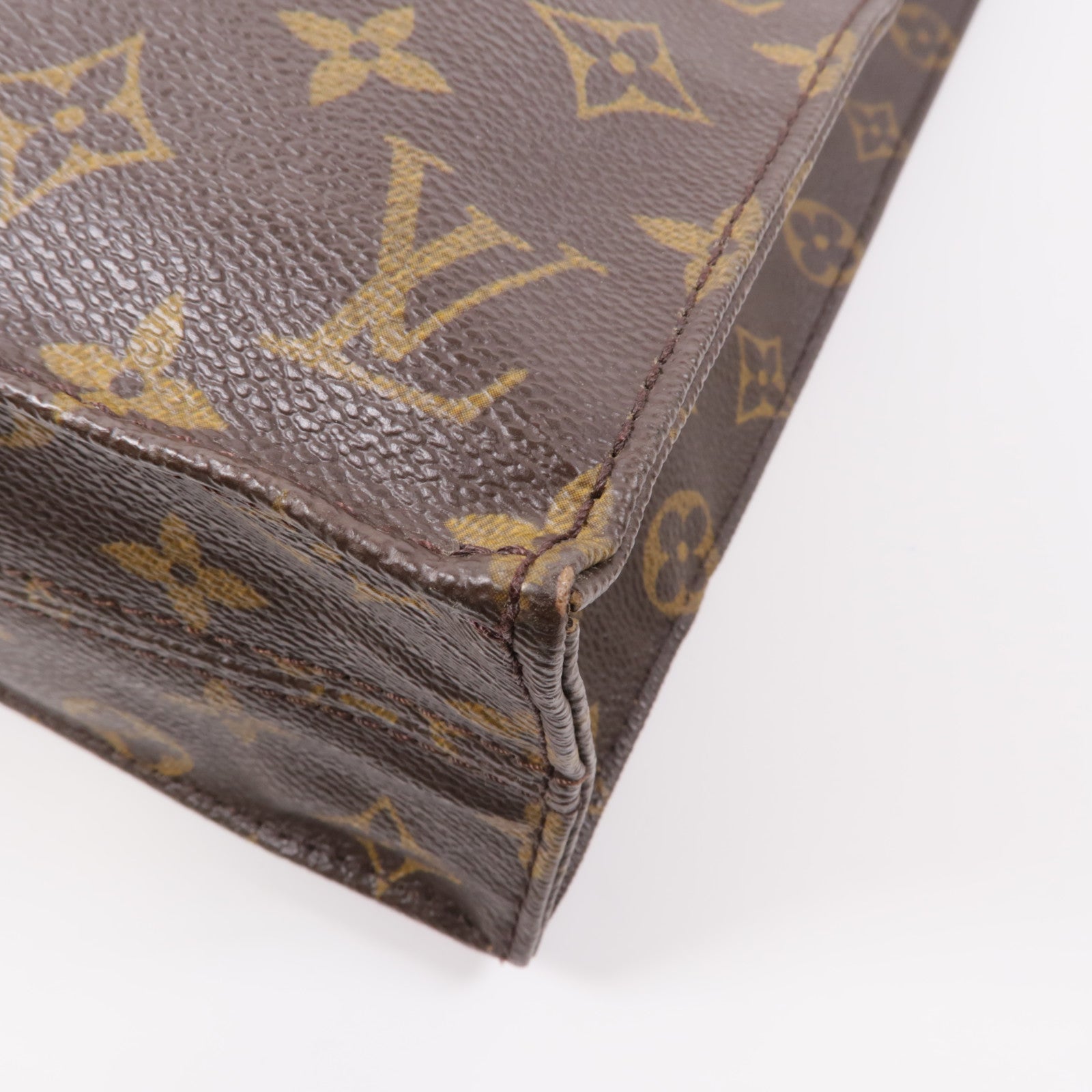 LOUIS VUITTON Monogram Sac Plat金扣手挽袋