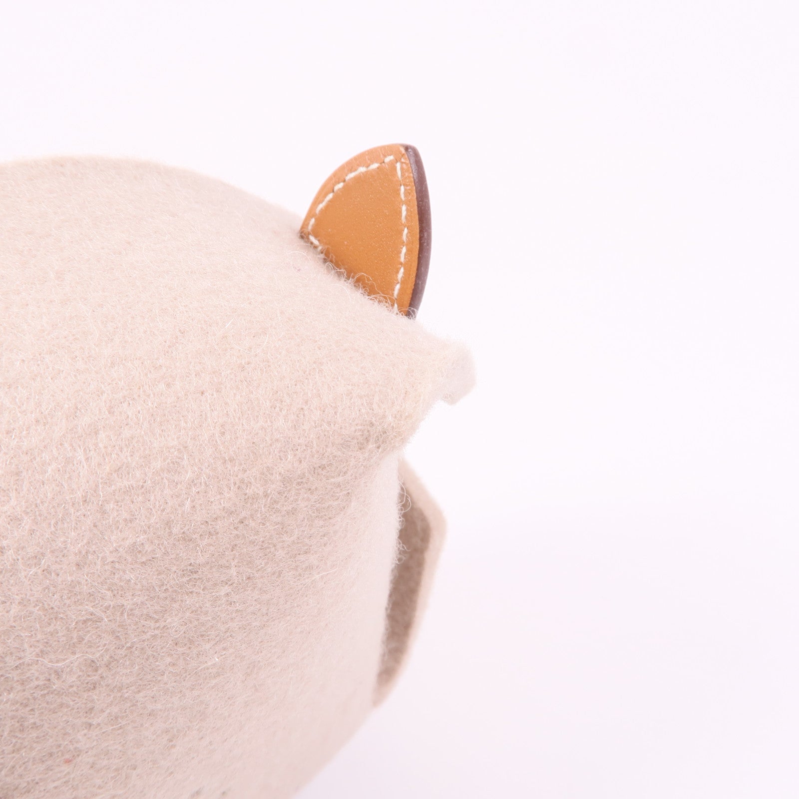 HERMES Vide Poche PassPass PM Plateau Suede Leather Beige
