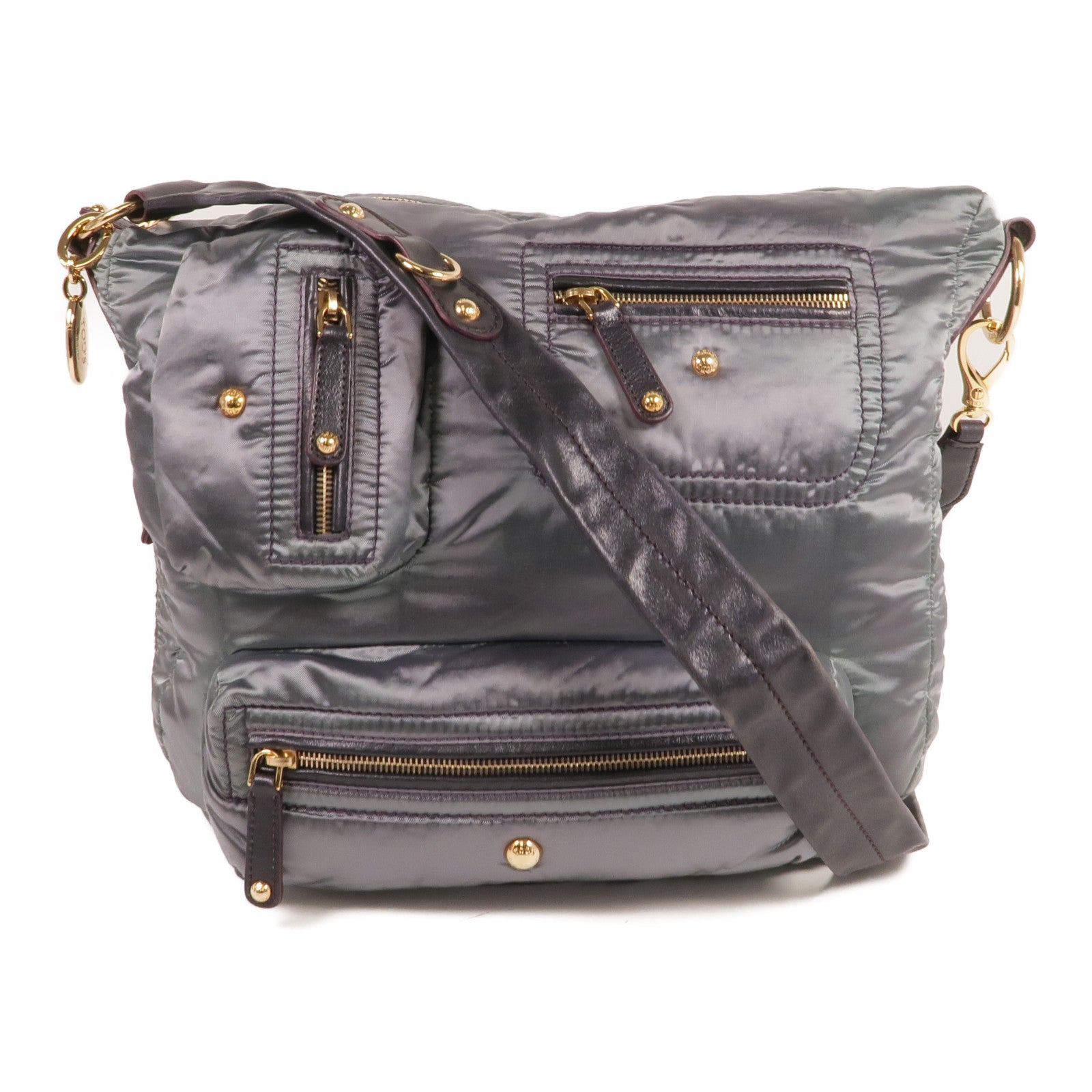TOD'S 尼龍Shoulder Bag金扣肩背袋