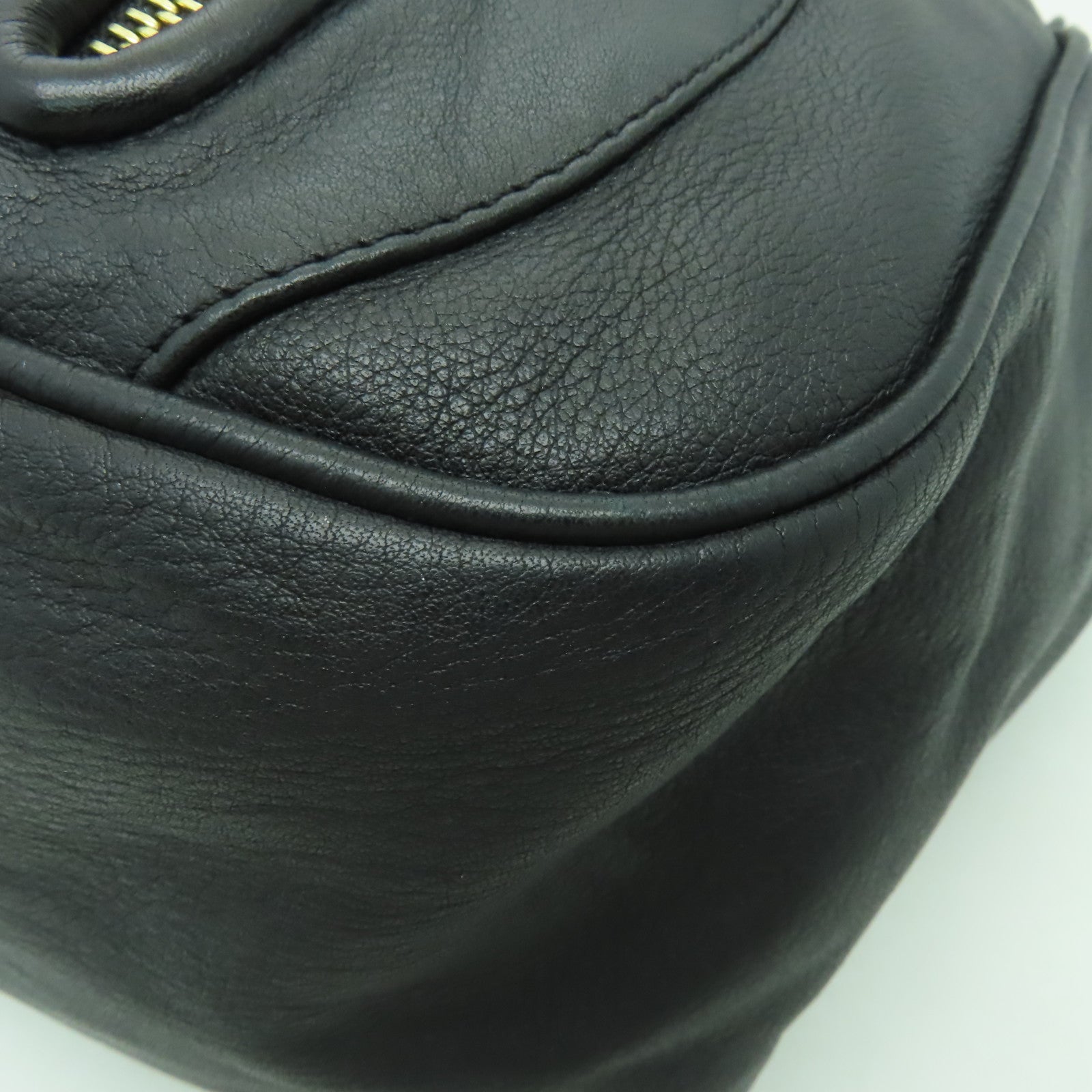 SEE BY CHLOE 【清倉大減價】牛皮皮革Shoulder Bag金扣肩背袋黒色