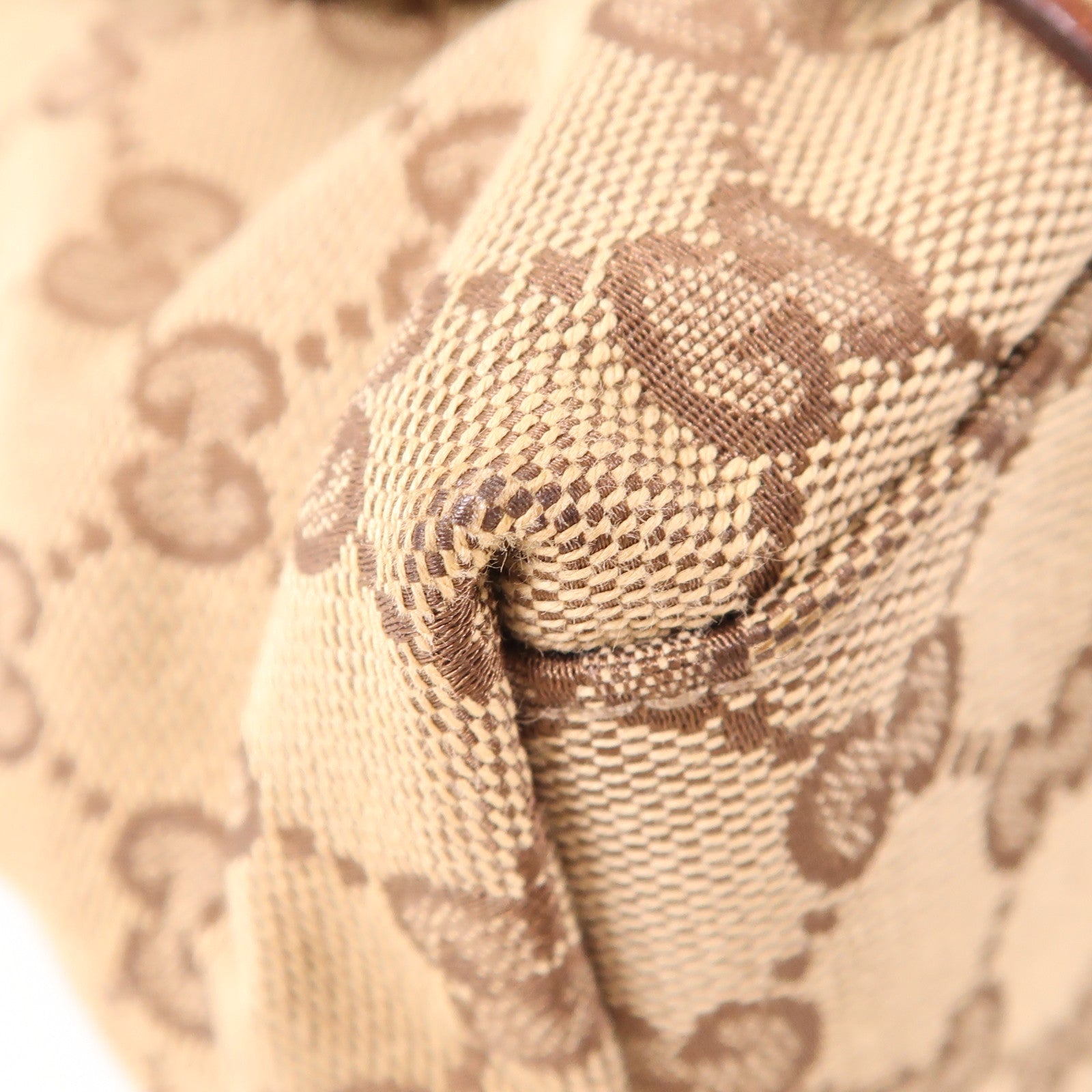 GUCCI GG GHW Shoulder Bag 141599 Canvas Brown