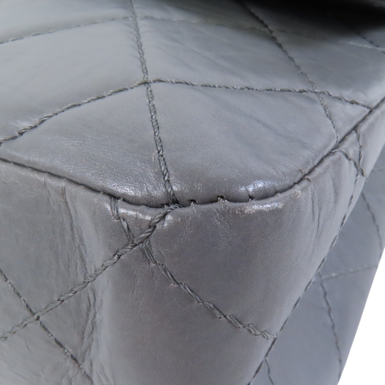 CHANEL 牛皮皮革2.55銀扣鏈帶肩背袋