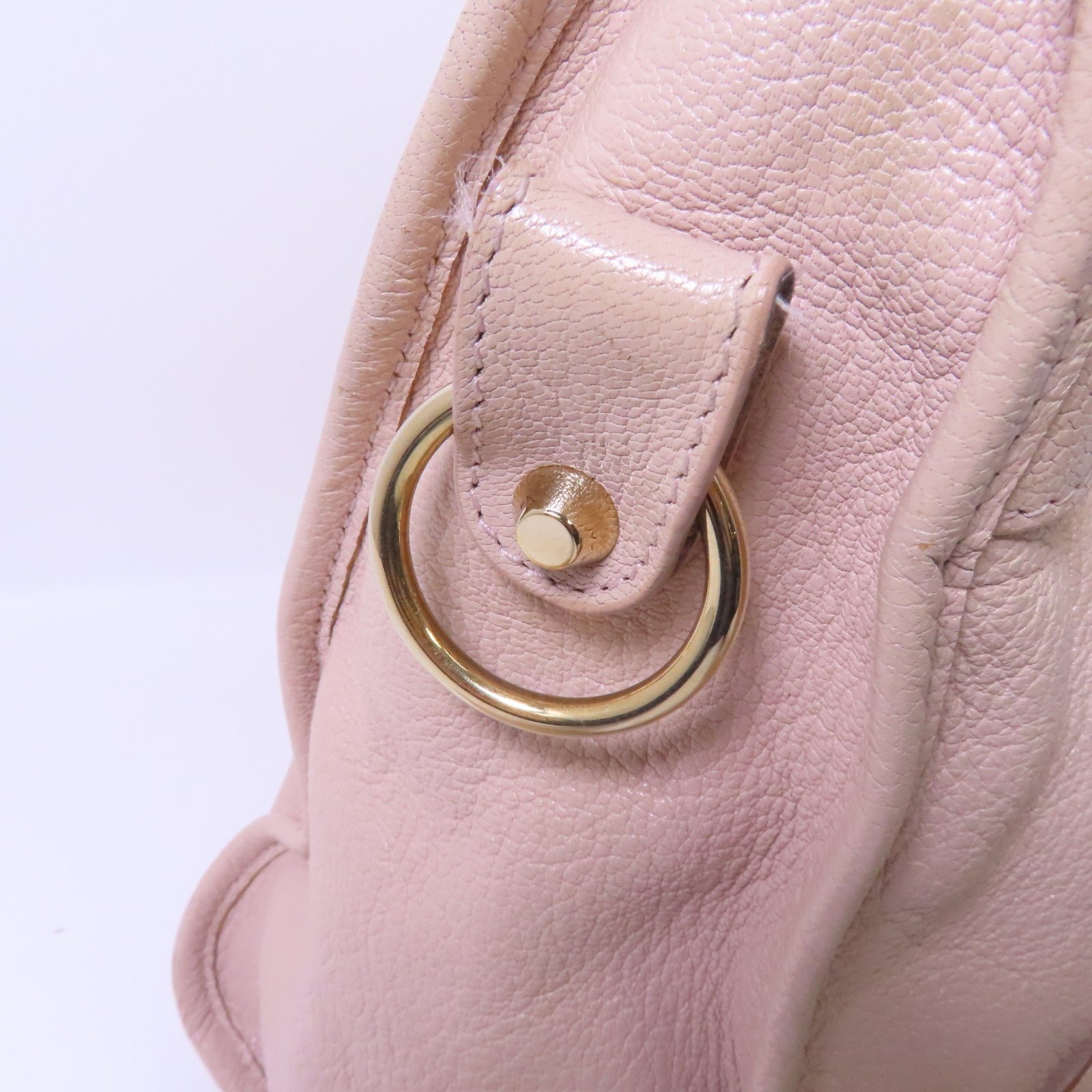BALENCIAGA 皮革City金扣手挽肩背兩用袋粉紅色