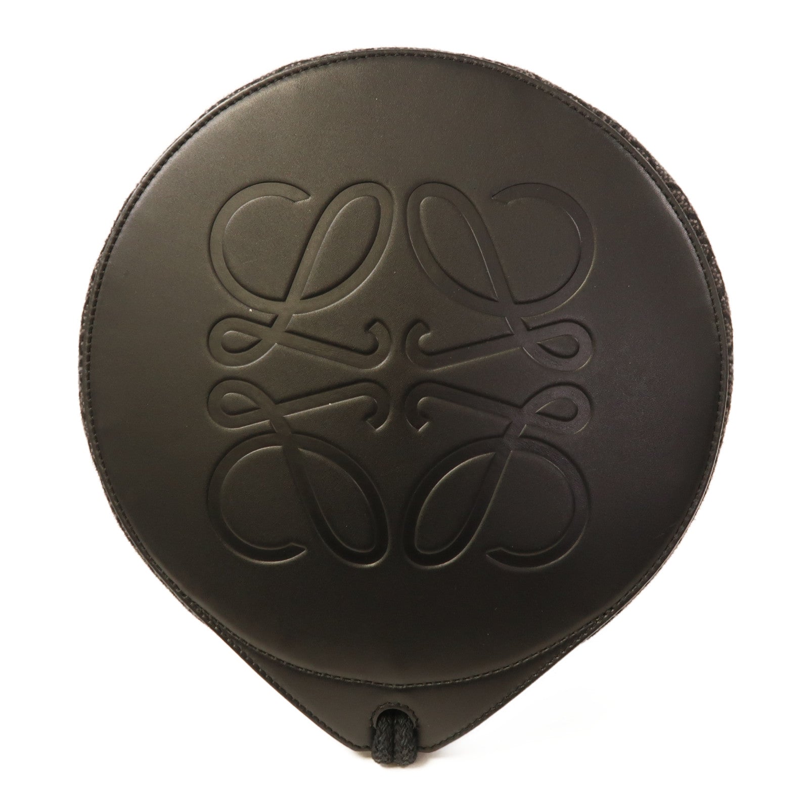 LOEWE 帆布Bolso Balloon銀扣背包黑色