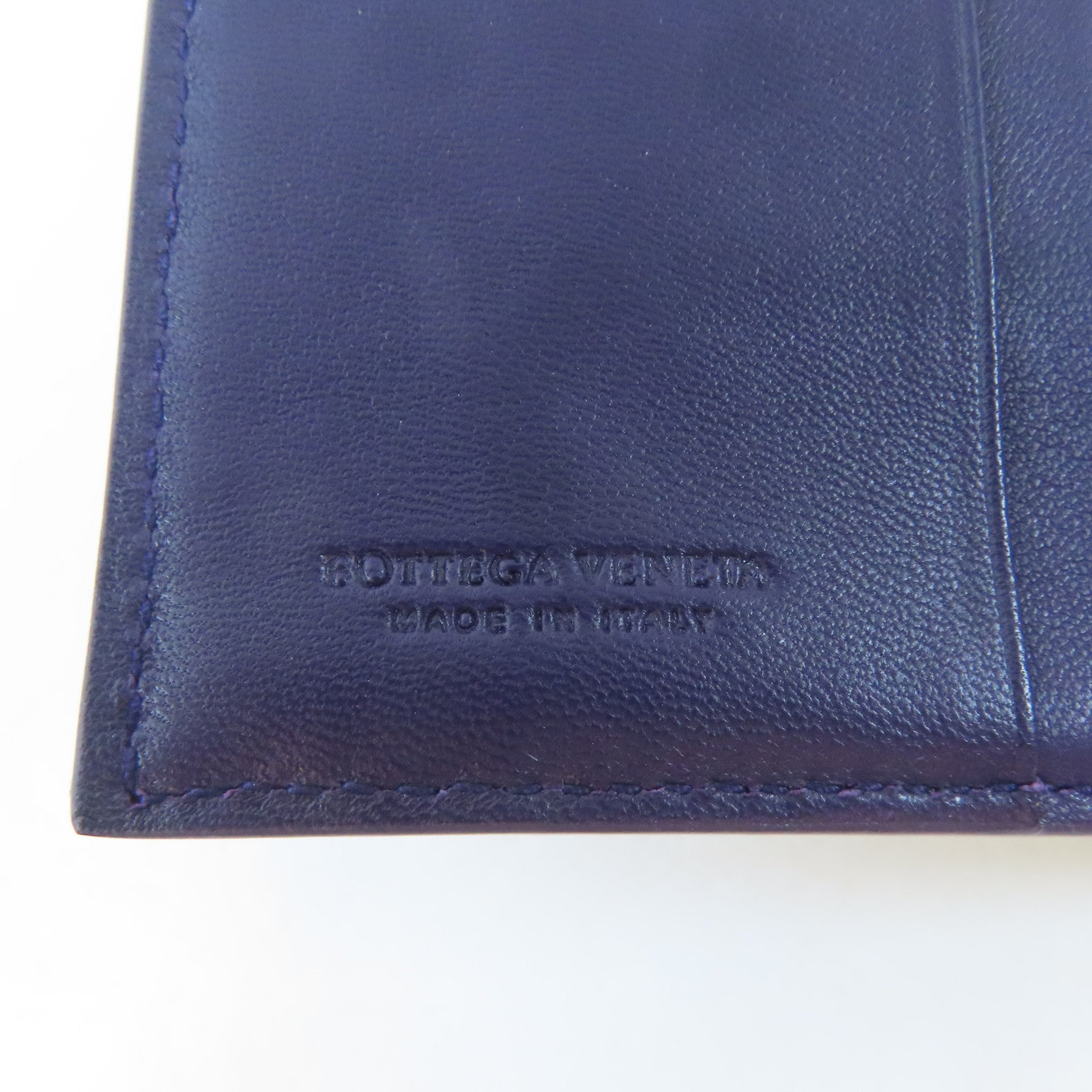 BOTTEGA VENETA 【激減優惠】羊皮皮革Wallet金扣錢包紫色