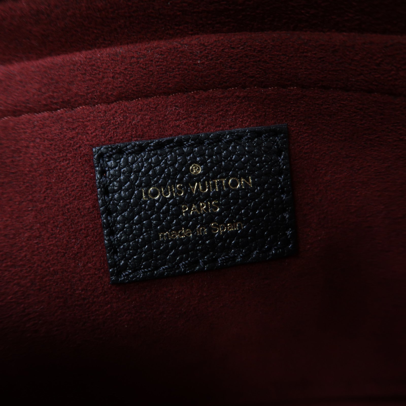 LOUIS VUITTON Monogram Empreinte Multi Pochette Accessoires金扣肩背袋黑色/米色