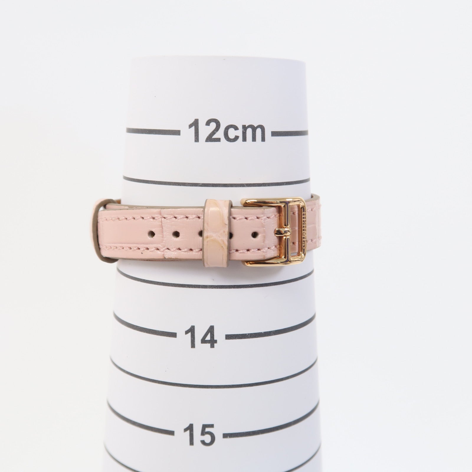 HERMES Heure H Mini Model 21mm不鏽鋼/皮革帶手錶石英機芯粉紅色