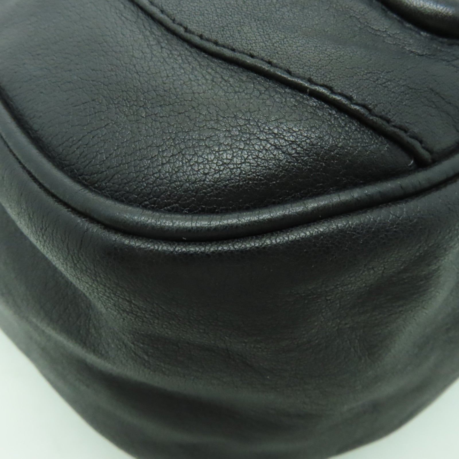 SEE BY CHLOE 【清倉大減價】牛皮皮革Shoulder Bag金扣肩背袋黒色