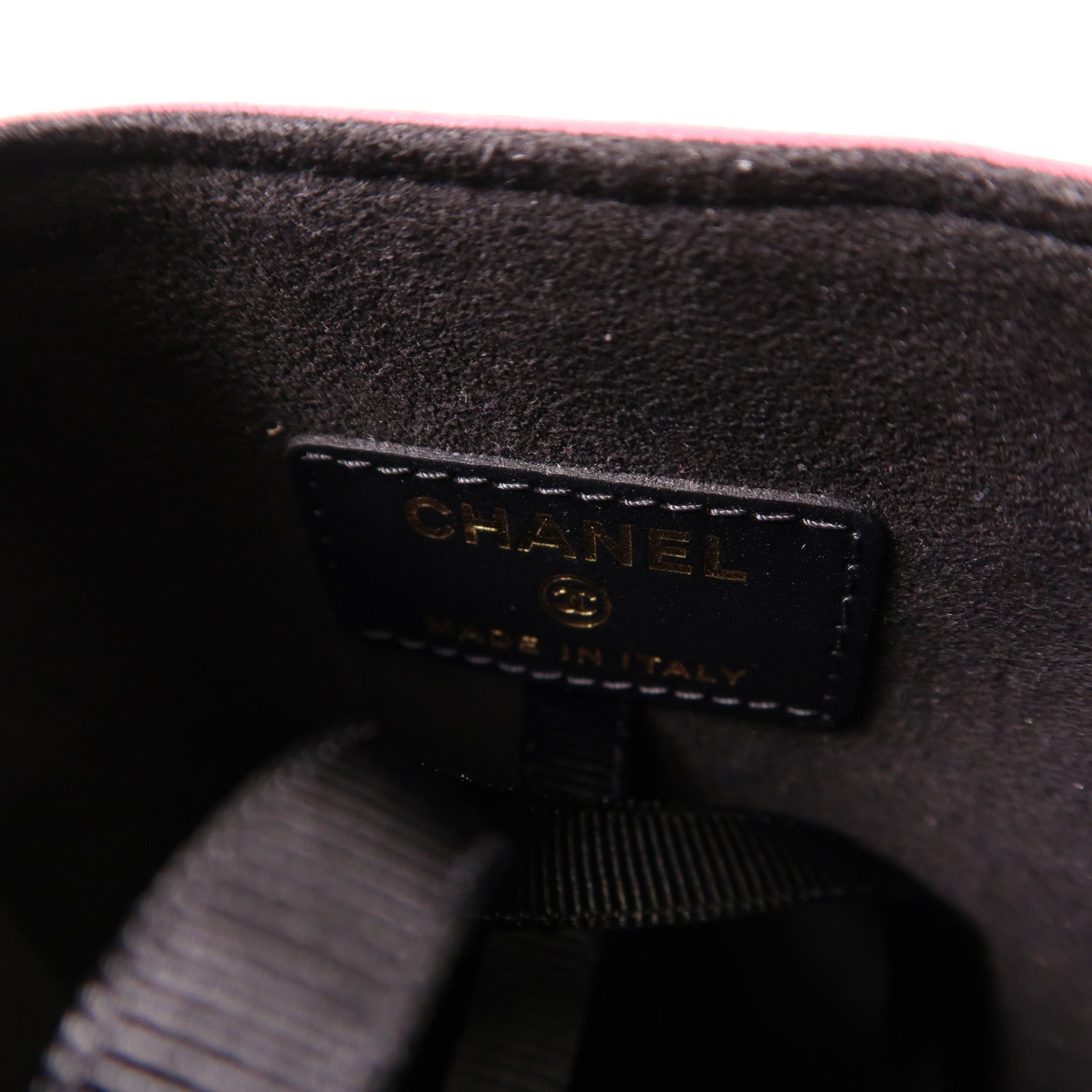 CHANEL 斜紋軟呢Phone Bag金扣鏈帶肩背袋