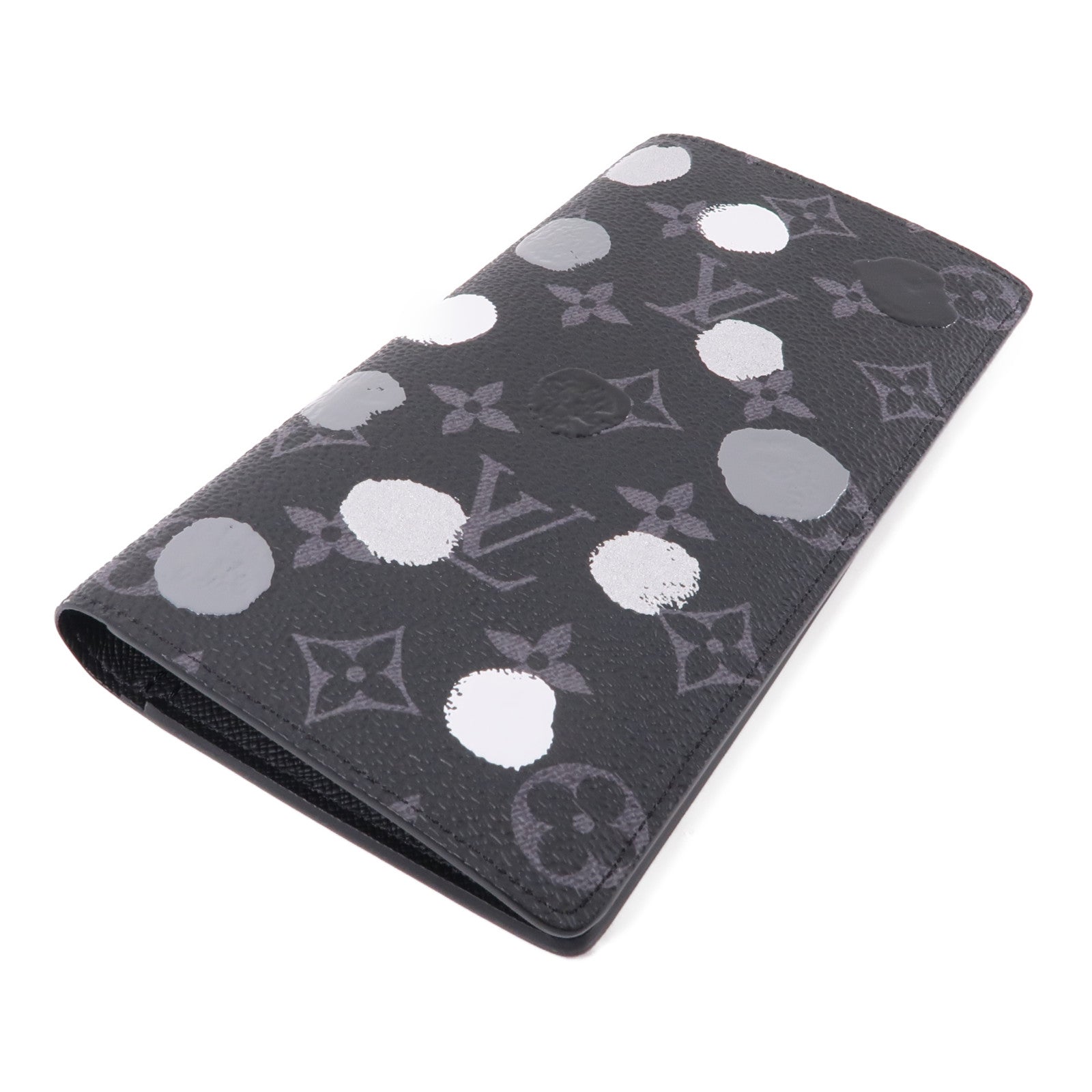 LOUIS VUITTON Monogram Eclipse LVxYK Portefeuille Brazza Long Wallet長錢包黑色