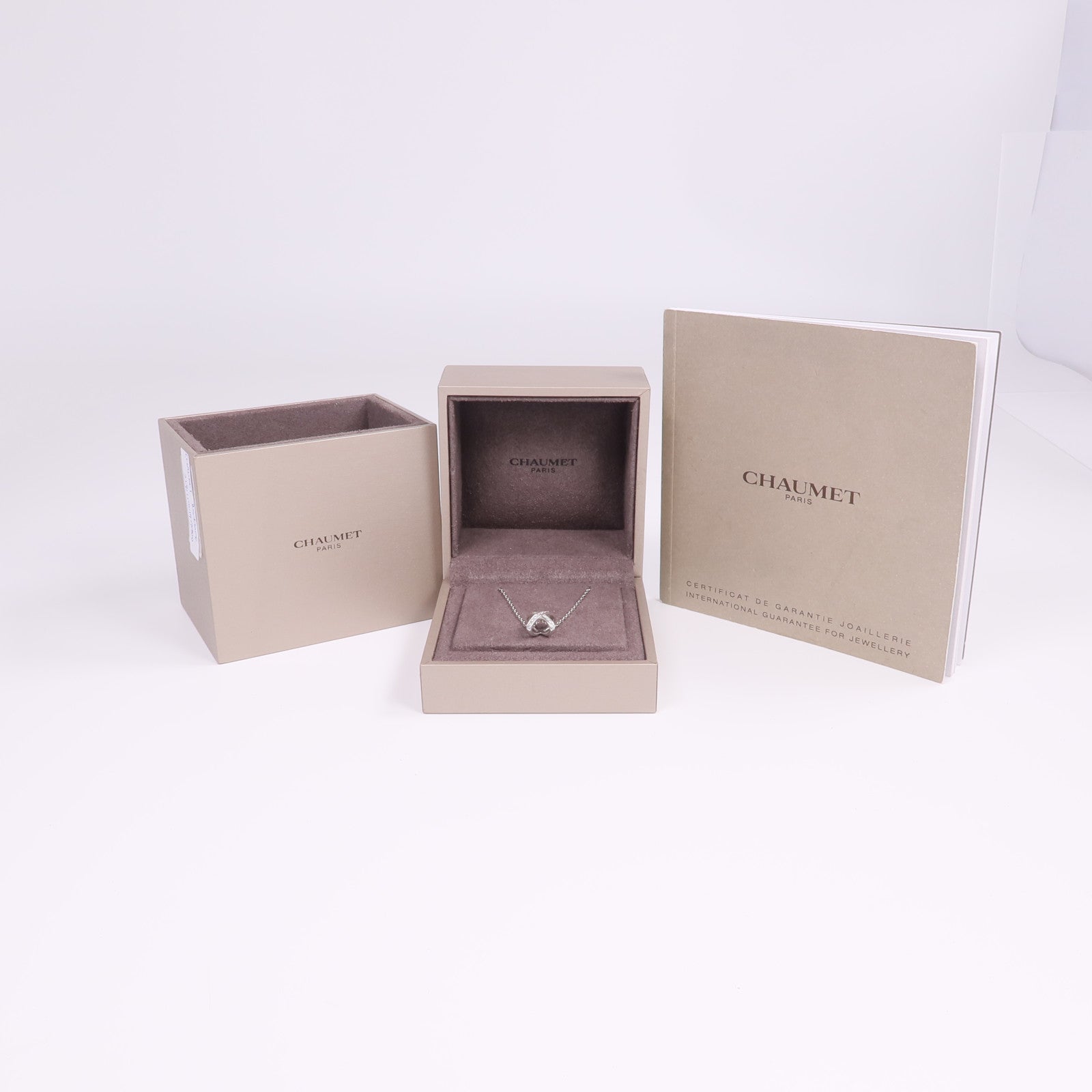 Chaumet 18K白金Jeux De Liens Necklace鑽石項鍊