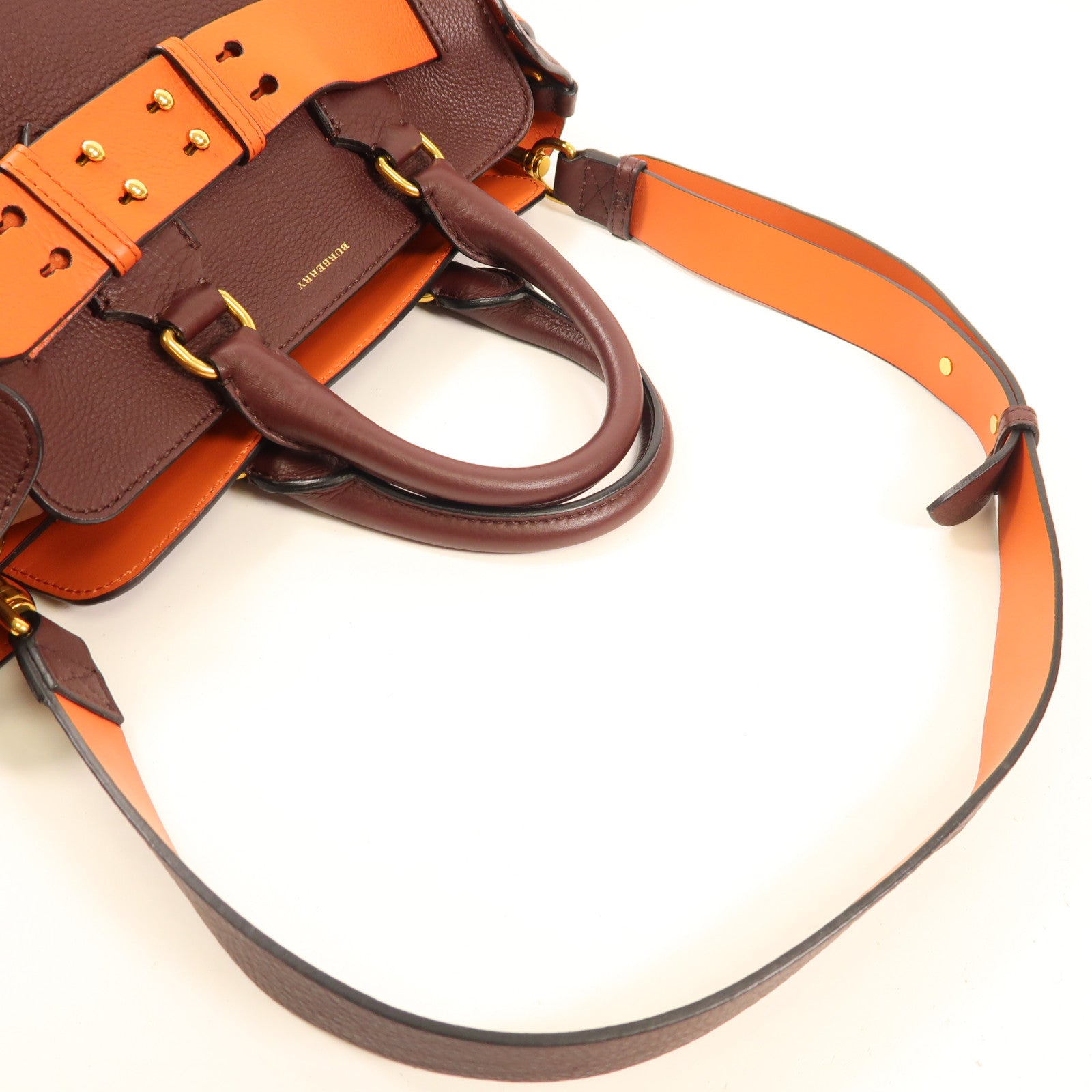 BURBERRY 牛皮皮革2 Way Shoulder金扣手挽肩背兩用袋