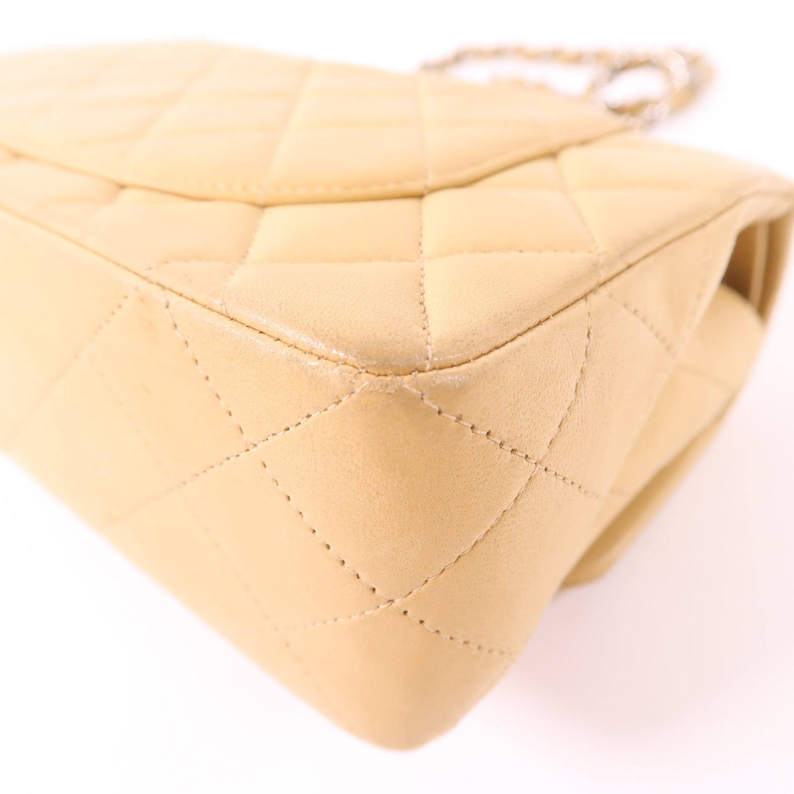 CHANEL 羊皮皮革Vintage Classic 23銀扣鏈帶肩背袋