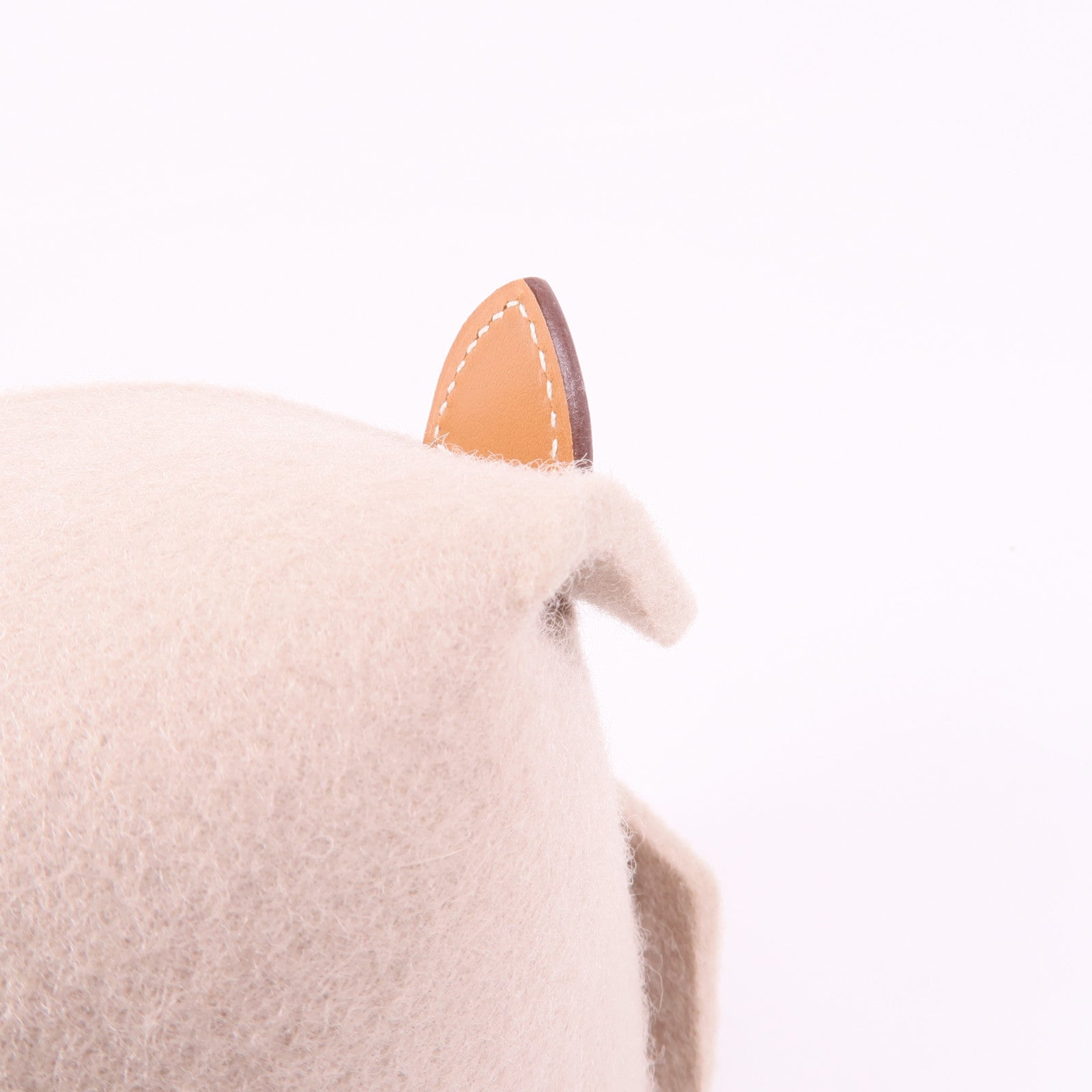HERMES Vide Poche PassPass PM Plateau Suede Leather Beige