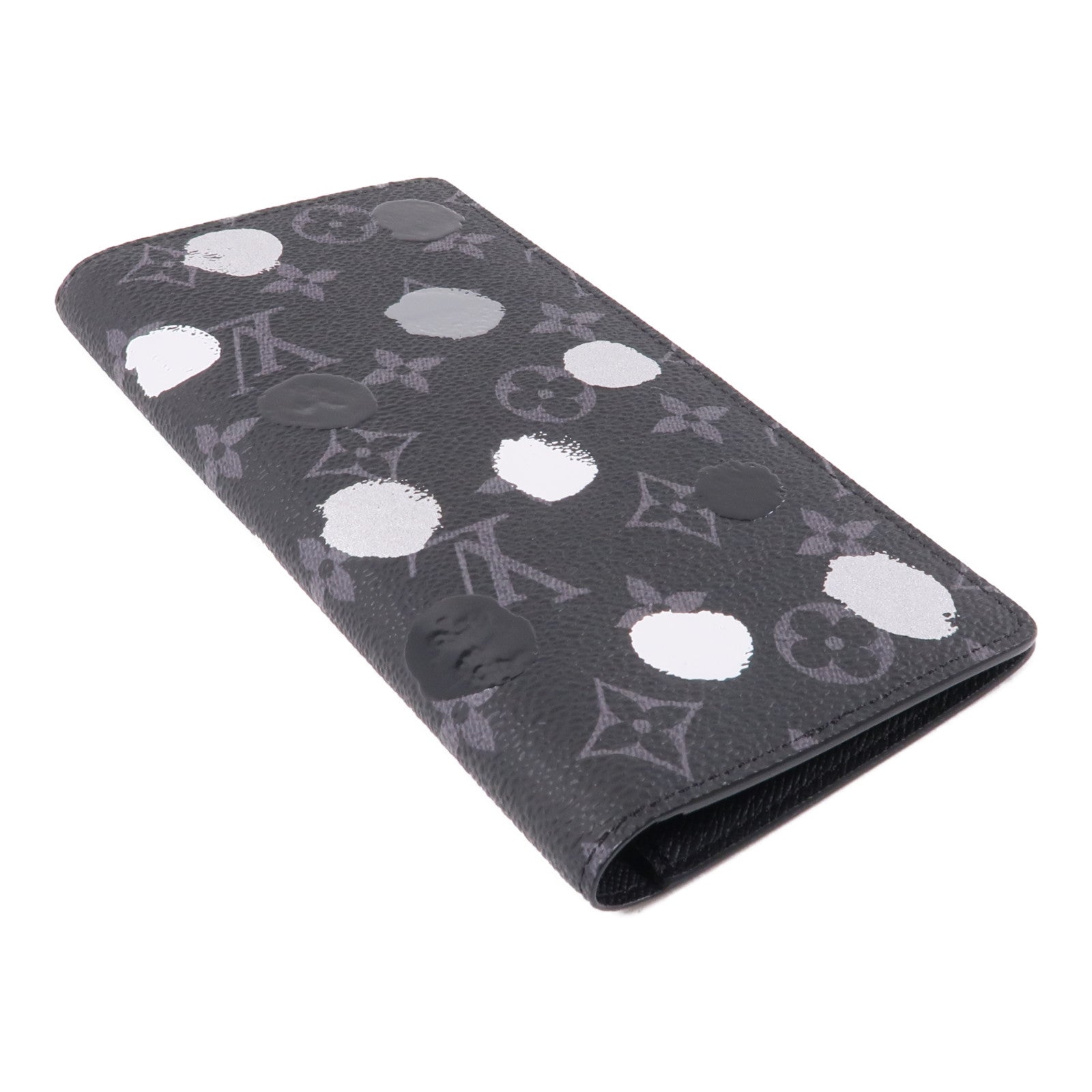LOUIS VUITTON Monogram Eclipse LVxYK Portefeuille Brazza Long Wallet長錢包黑色