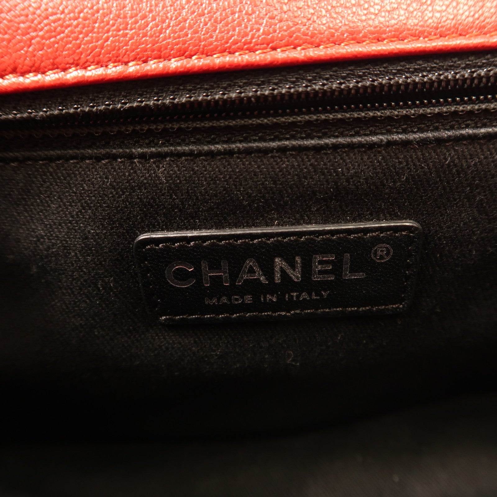CHANEL 羊皮皮革Shoulder Bag銀扣鏈帶肩背袋紅色