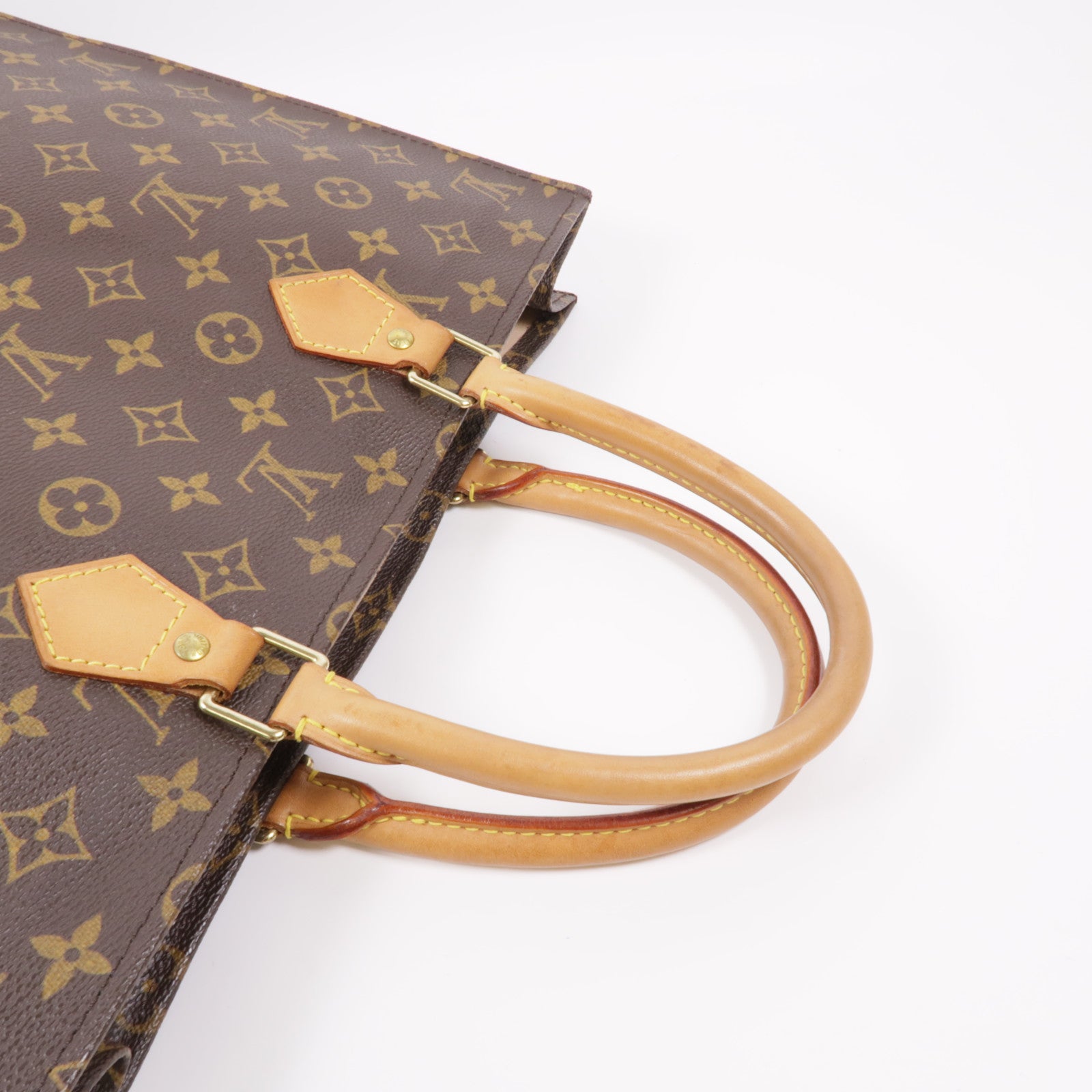 LOUIS VUITTON Monogram Sac Plat金扣手挽袋
