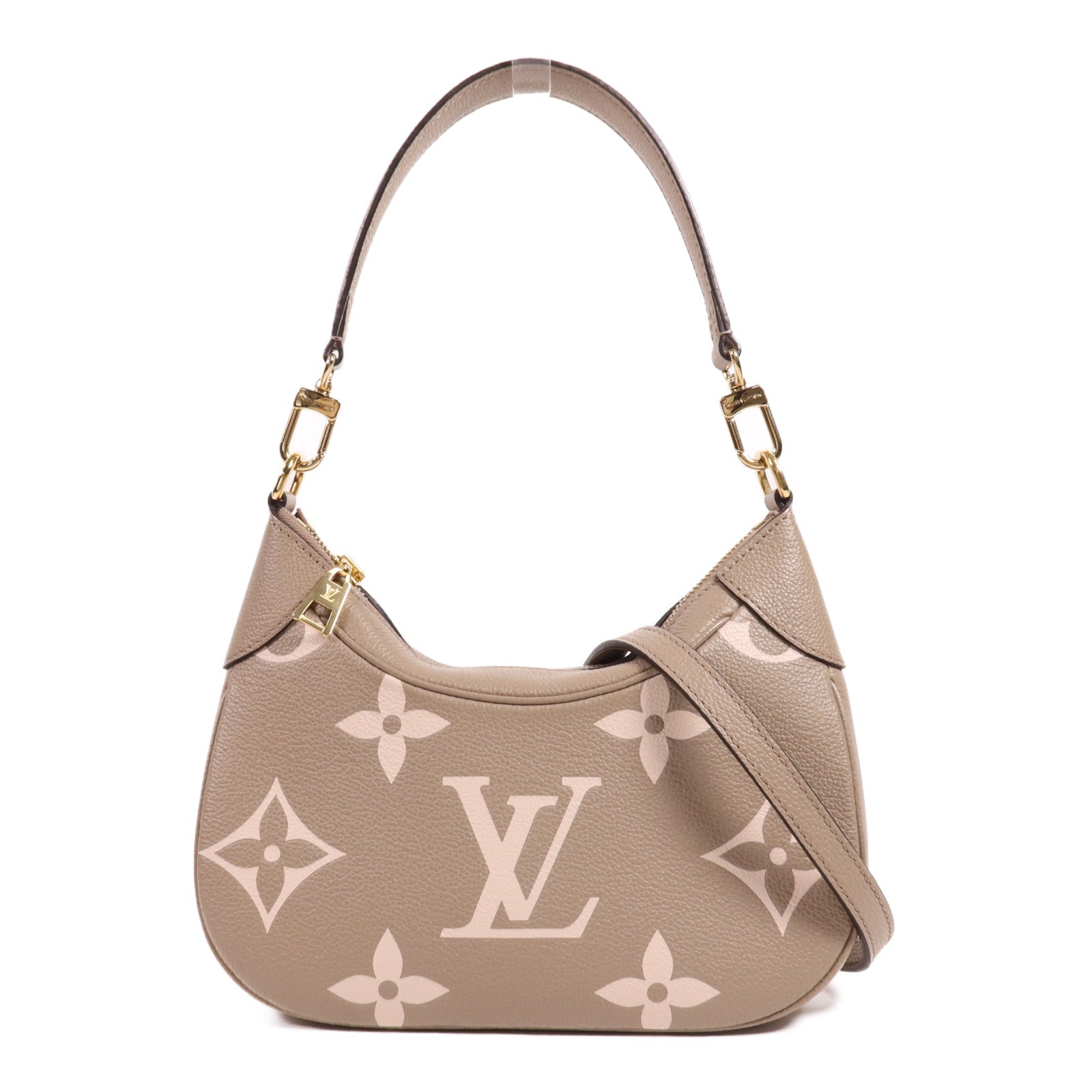 LOUIS VUITTON Monogram Empreinte Bagatelle金扣手挽肩背兩用袋