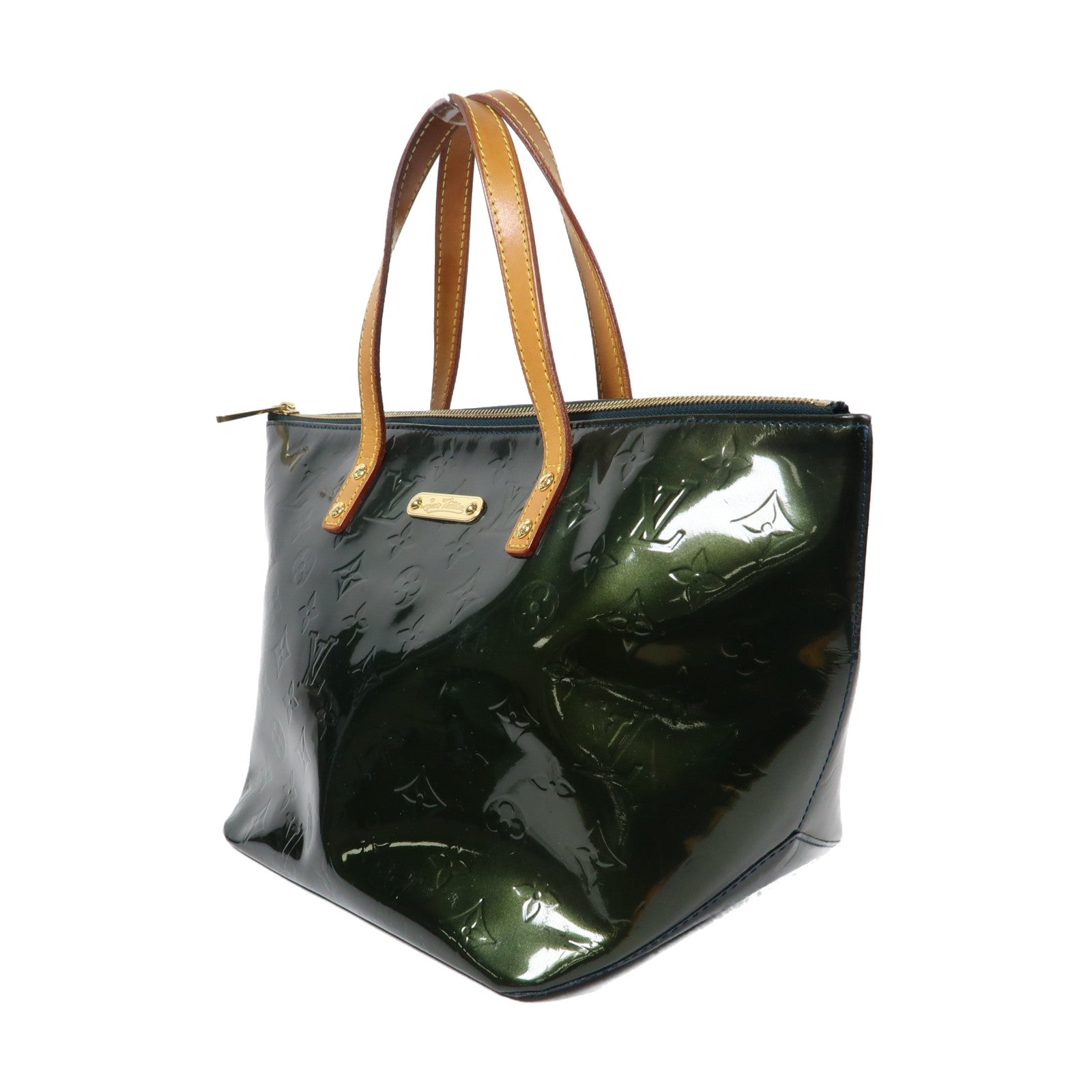 LOUIS VUITTON Vernis Bellevue PM金扣肩背袋綠色