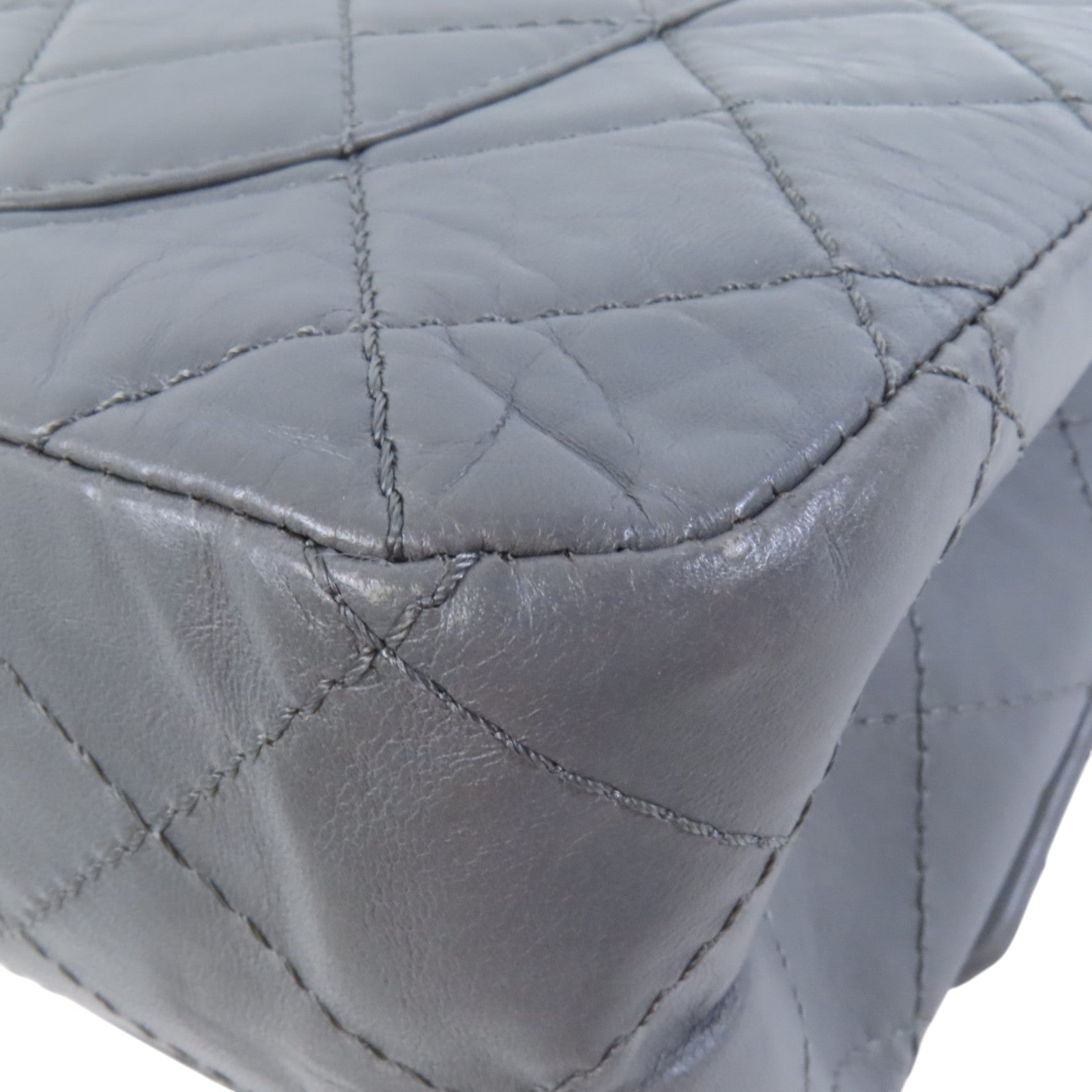 CHANEL 牛皮皮革2.55銀扣鏈帶肩背袋