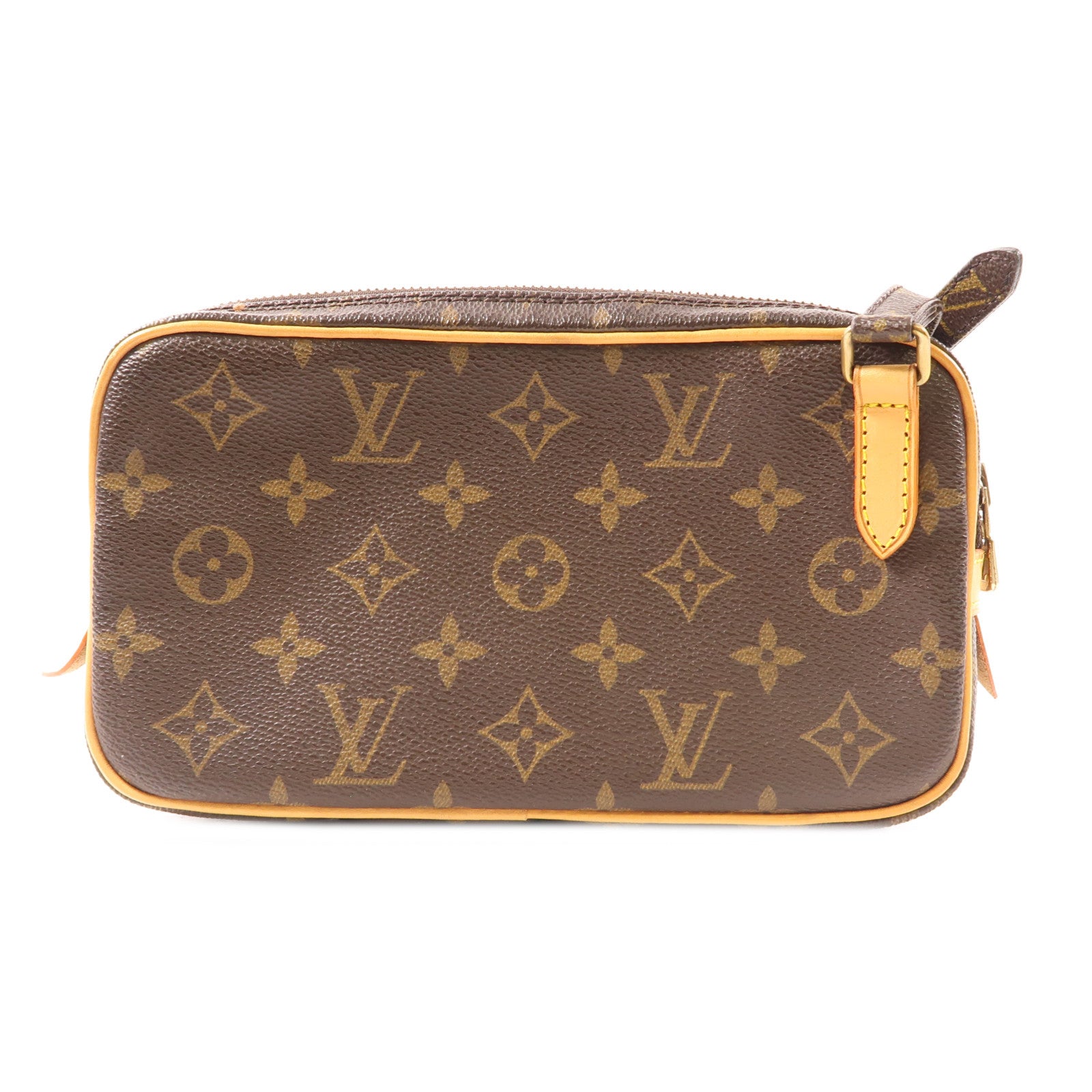 LOUIS VUITTON Monogram Marly Bandouliere金扣肩背袋棕色