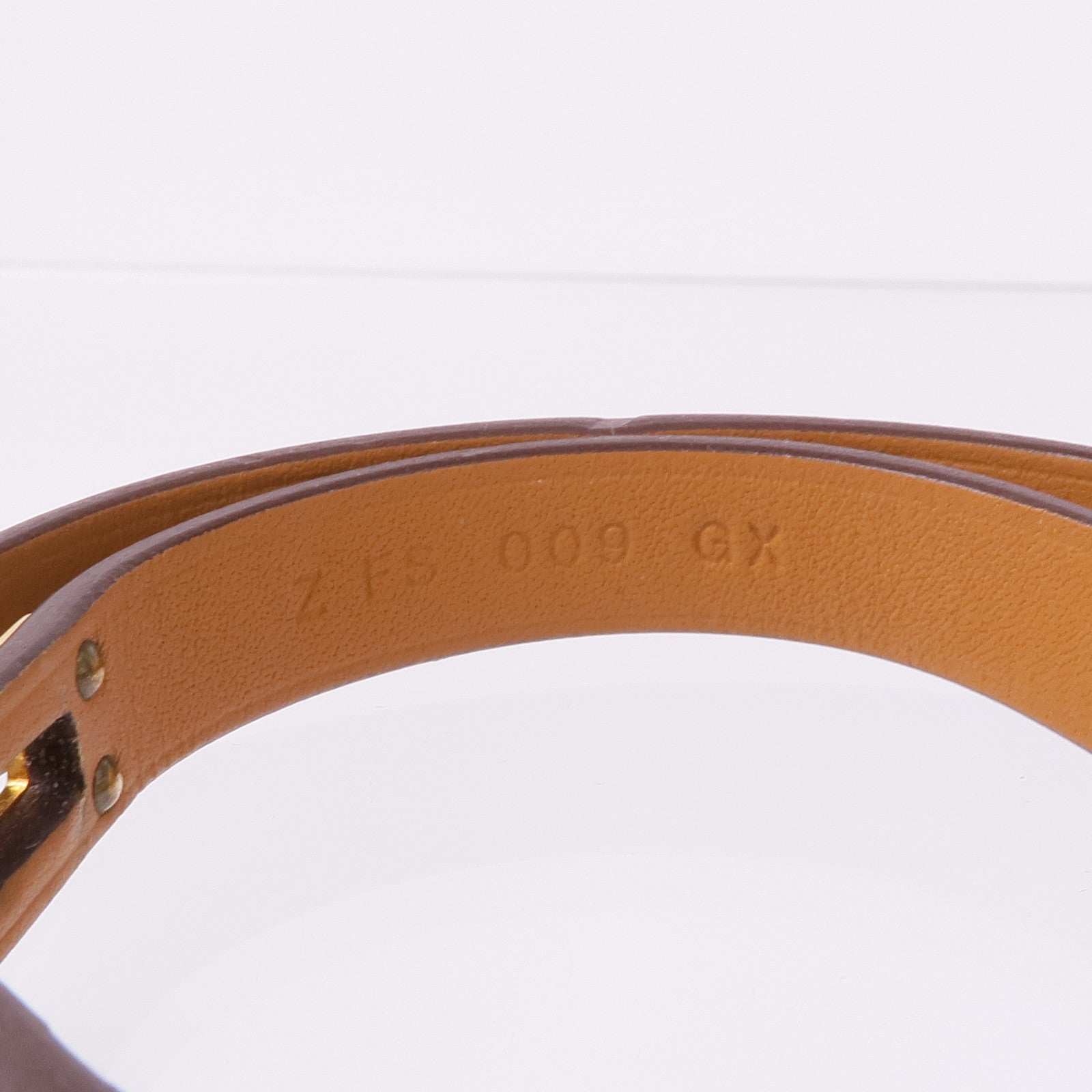 HERMES Swift皮革Mini Kelly Double Bracelet金扣手帶Etoupe