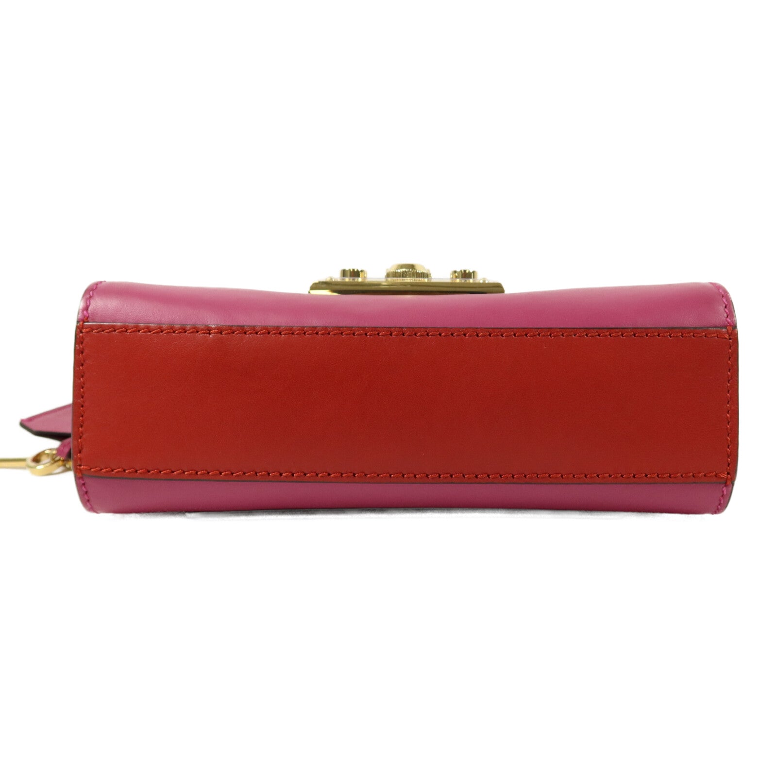 GUCCI 牛皮皮革Padlock Bicolor鏈帶肩背袋