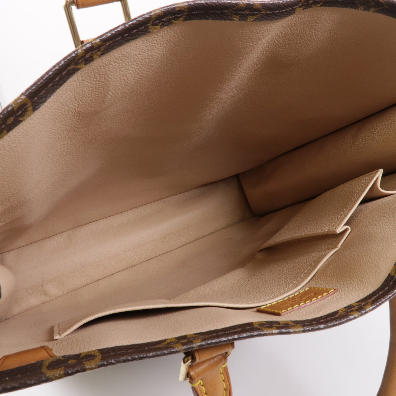 LOUIS VUITTON Monogram Sac Plat金扣手挽袋