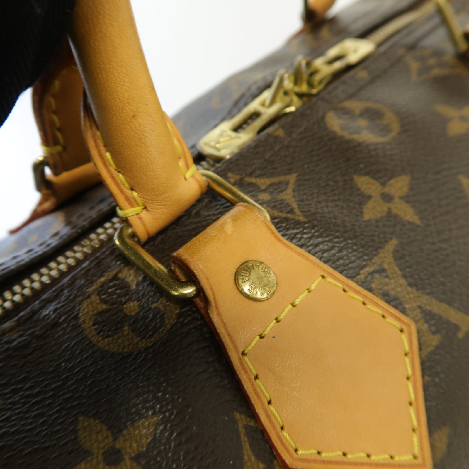 LOUIS VUITTON Monogram Speedy Bandouliere 30金扣手挽肩背兩用袋棕色