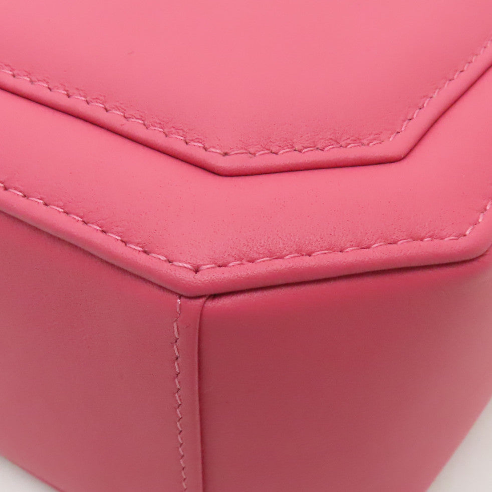 CHANEL 【清倉大減價】牛皮皮革Chain Shoulder Bag金扣鏈帶肩背袋粉紅色