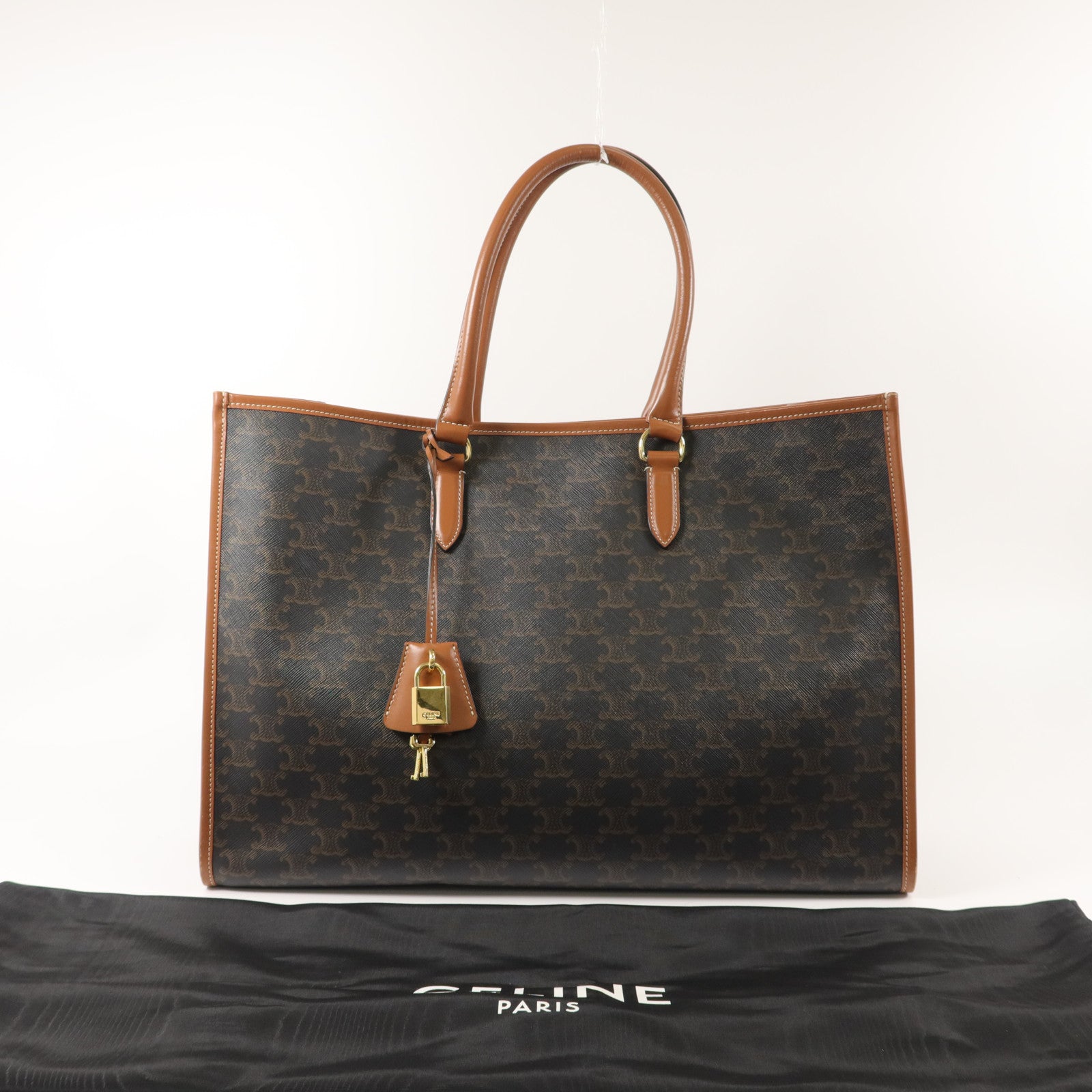 CELINE 塗層帆布Horizontal Cabas手挽袋