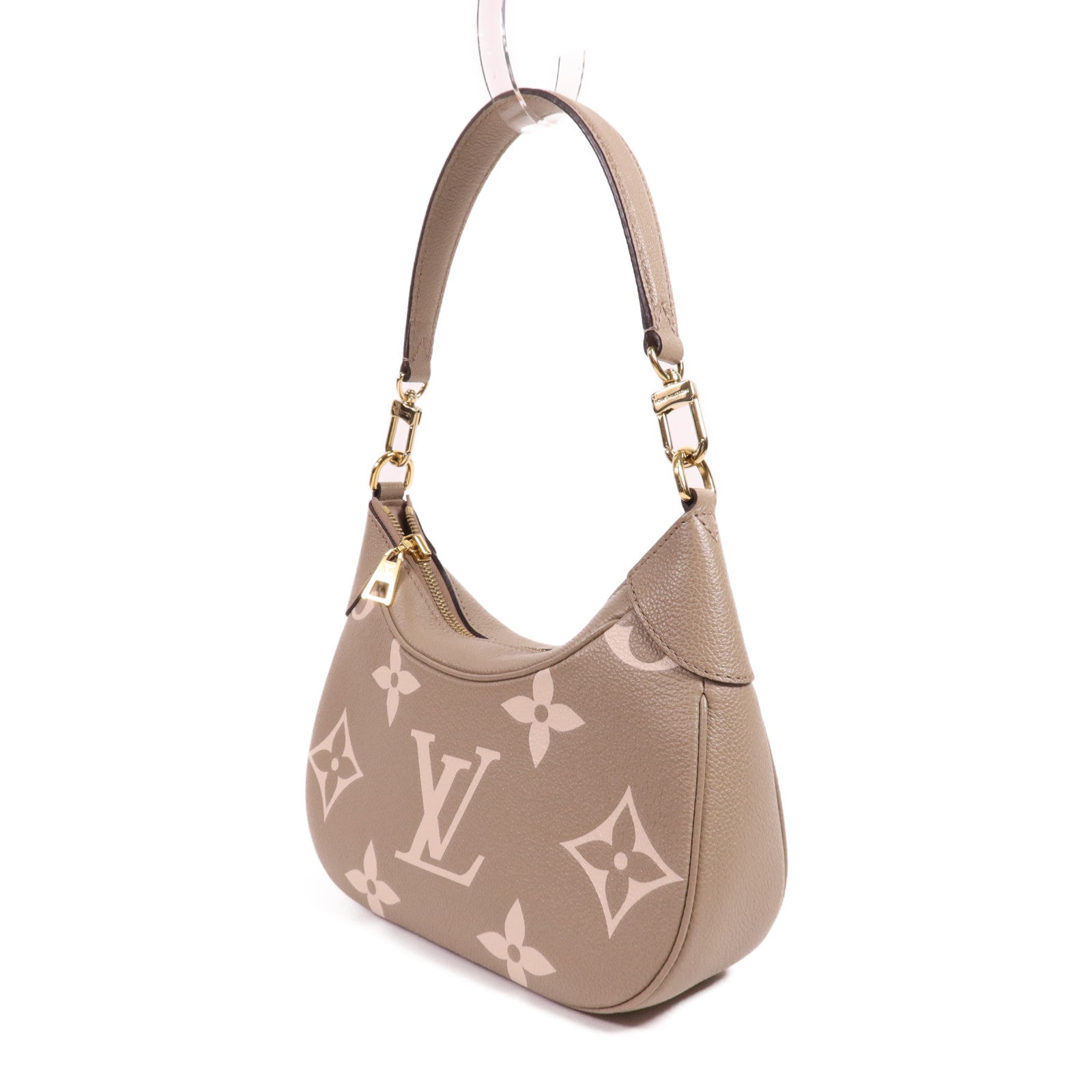 LOUIS VUITTON Monogram Empreinte Bagatelle金扣手挽肩背兩用袋