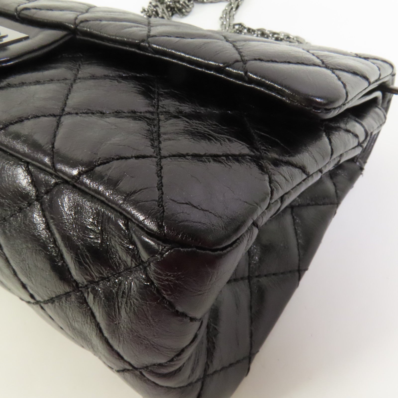 CHANEL 牛皮皮革2.55 Chain Shoulder鏈帶肩背袋