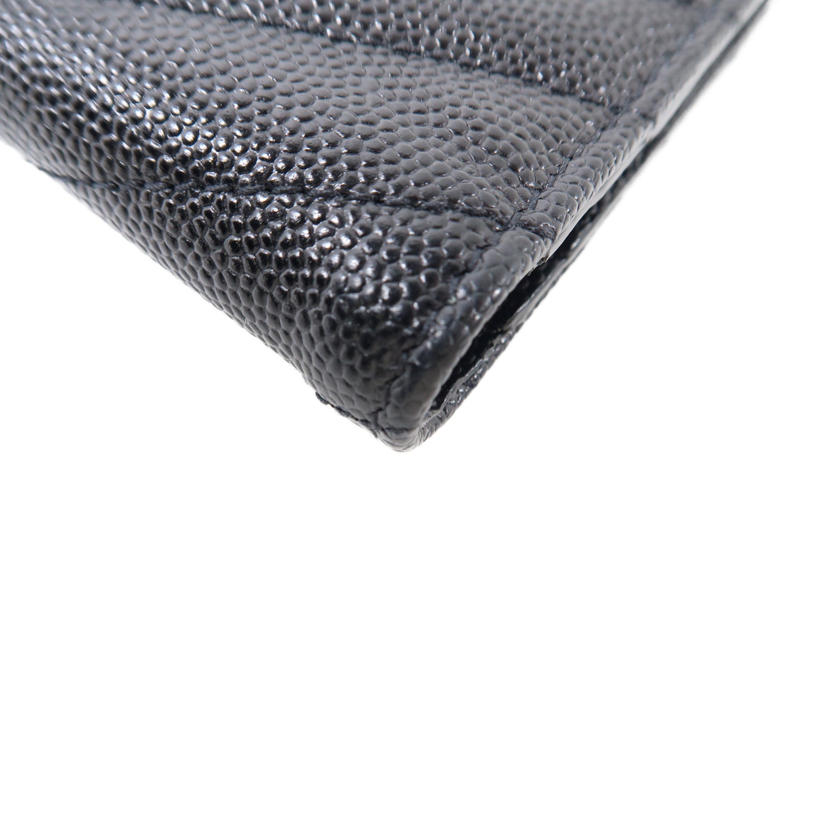 SAINT LAURENT 牛皮皮革Wallet金扣錢包黑色