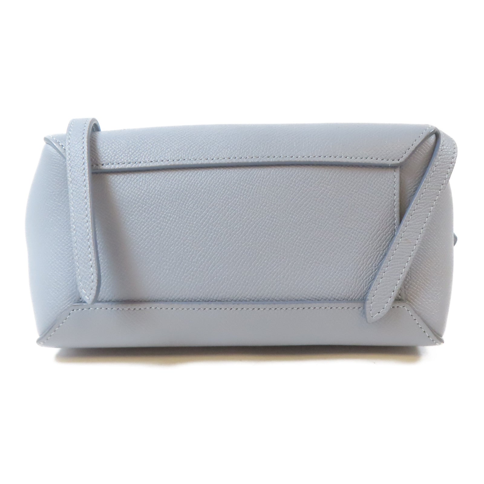 CELINE 牛皮皮革Nano Belt Bag金扣手挽肩背兩用袋淺藍色