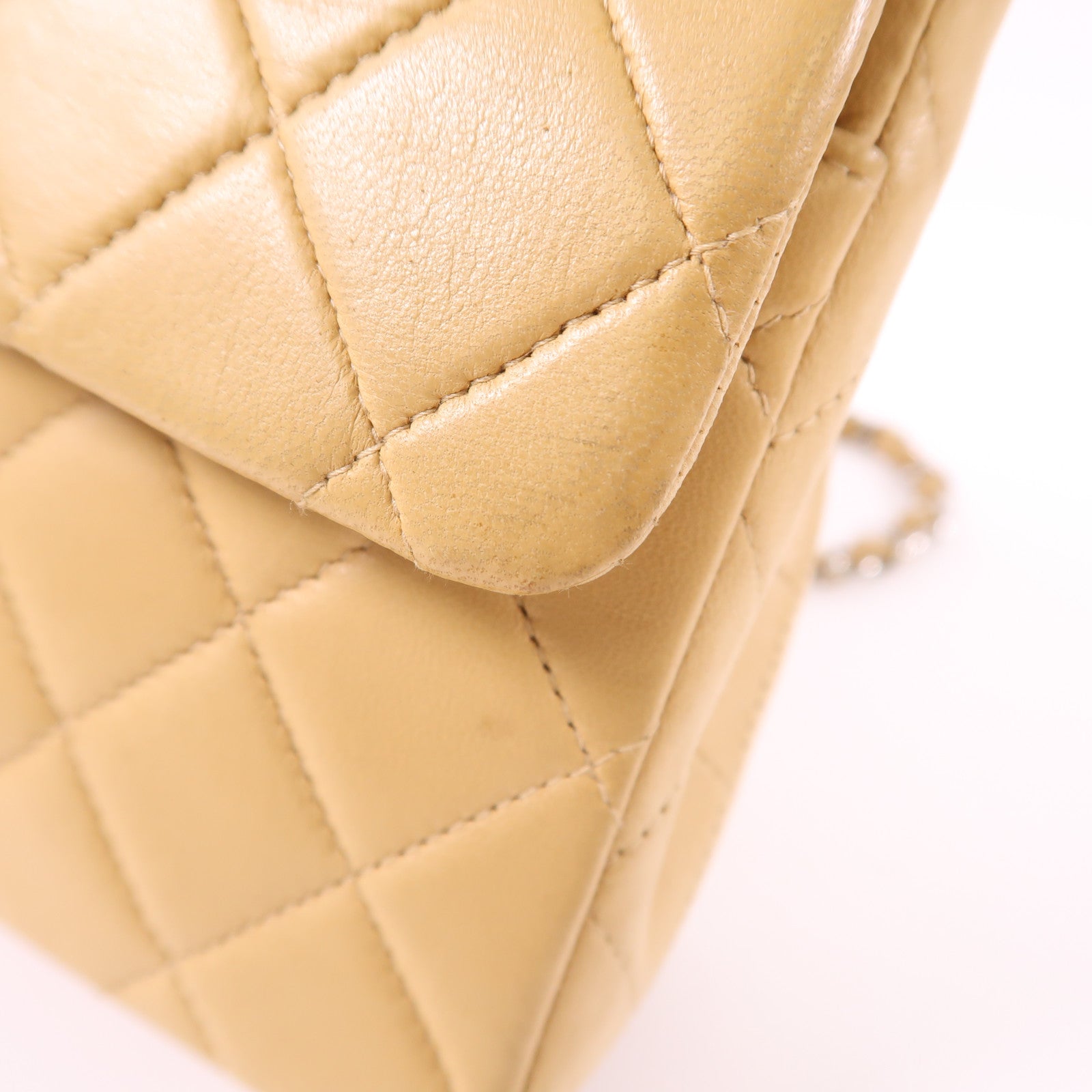 CHANEL 羊皮皮革Vintage Classic 23銀扣鏈帶肩背袋