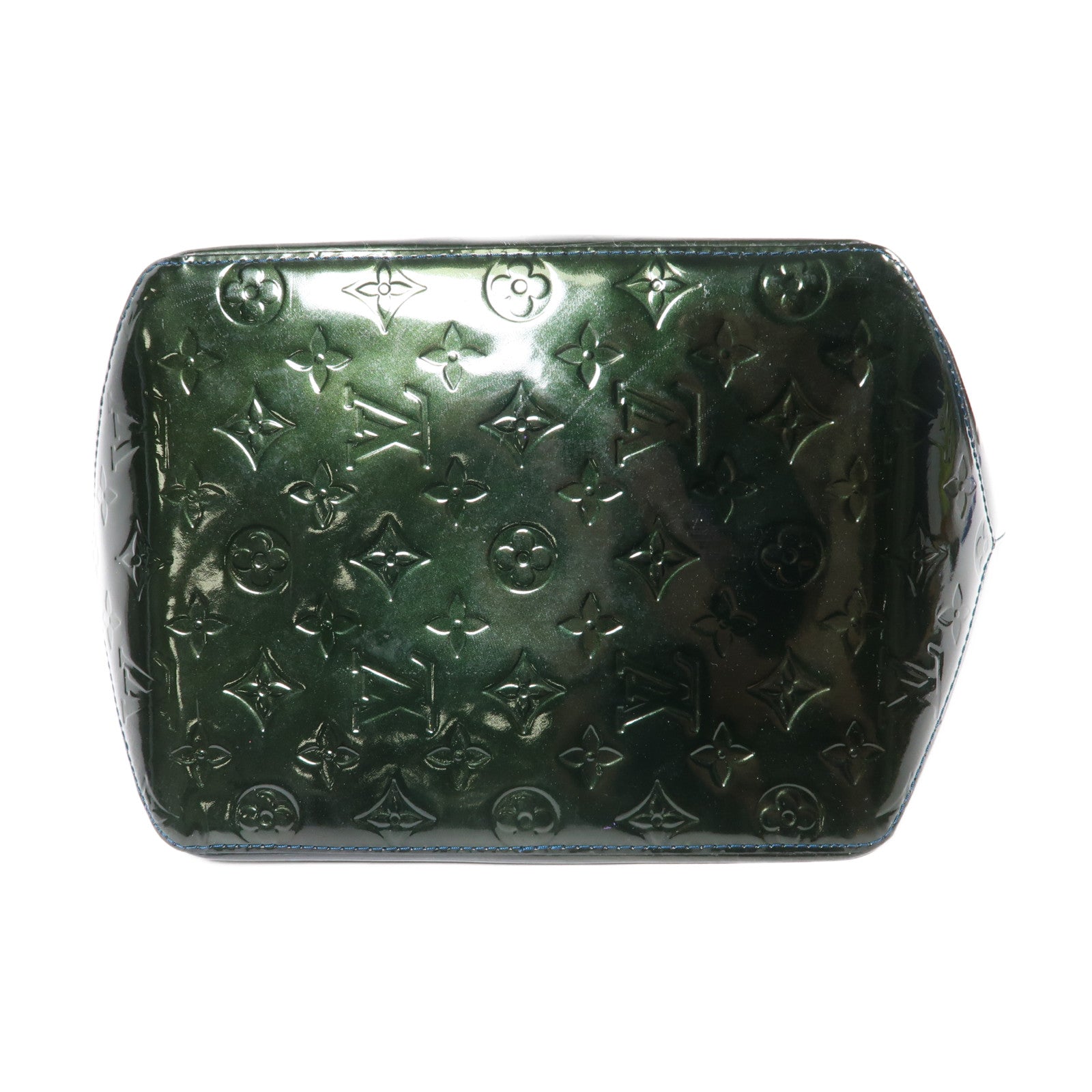 LOUIS VUITTON Vernis Bellevue PM金扣肩背袋綠色