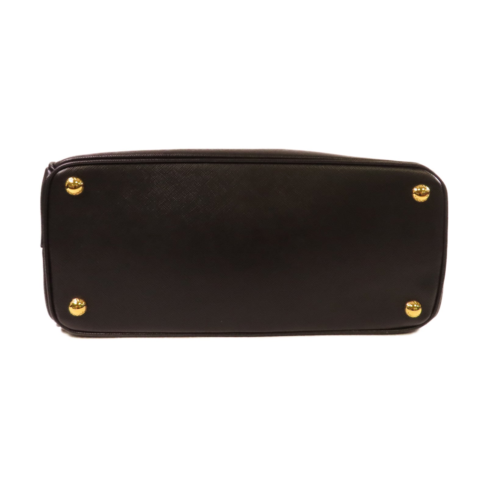 PRADA Saffiano Lux皮革Galleria 2Way Shoulder Bag金扣手挽肩背兩用袋黑色