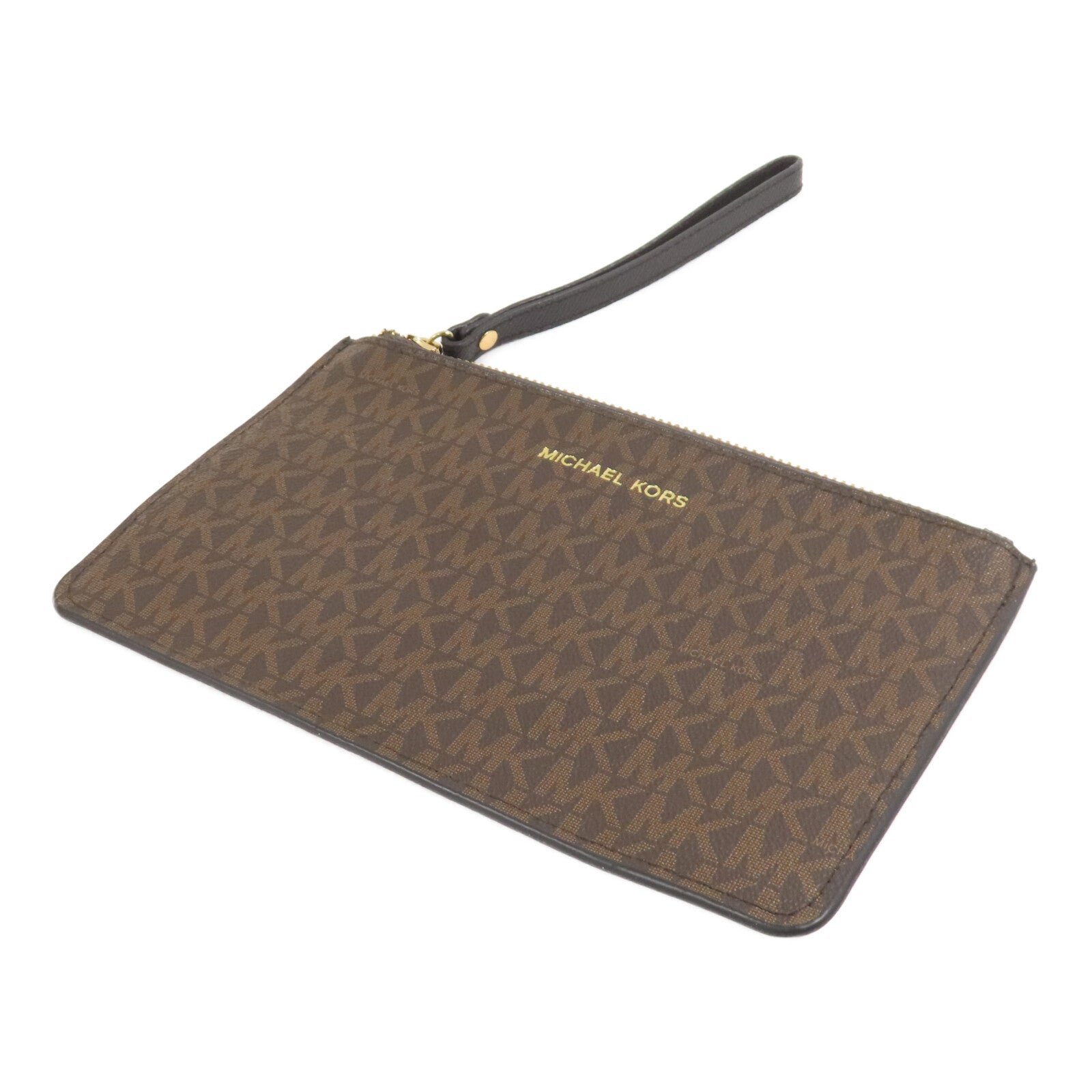 Michael Kors 塗層帆布Pouch金扣手拿包