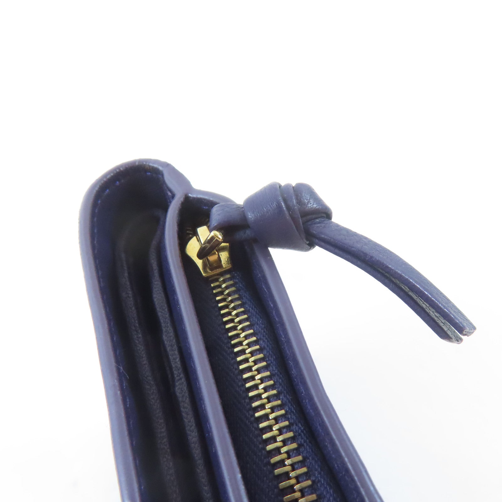 BOTTEGA VENETA 【激減優惠】羊皮皮革Wallet金扣錢包紫色